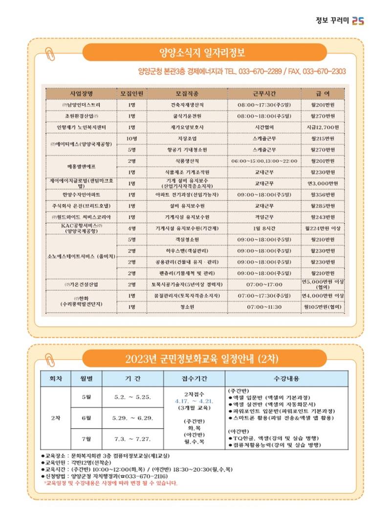 양양소식지 2023. 4월호 25페이지