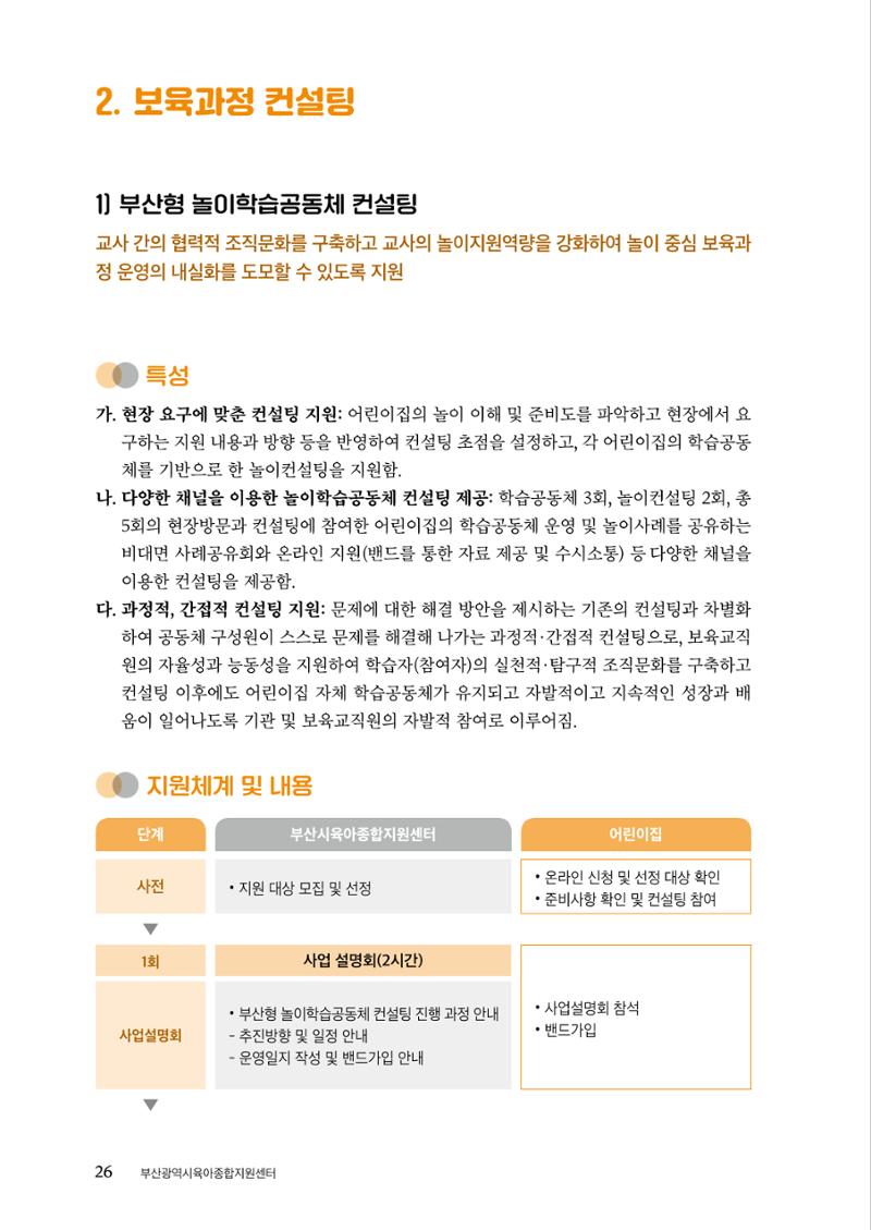 『맞춤형 보육장학제』 2022년 어린이집 컨설팅 사례집 26페이지