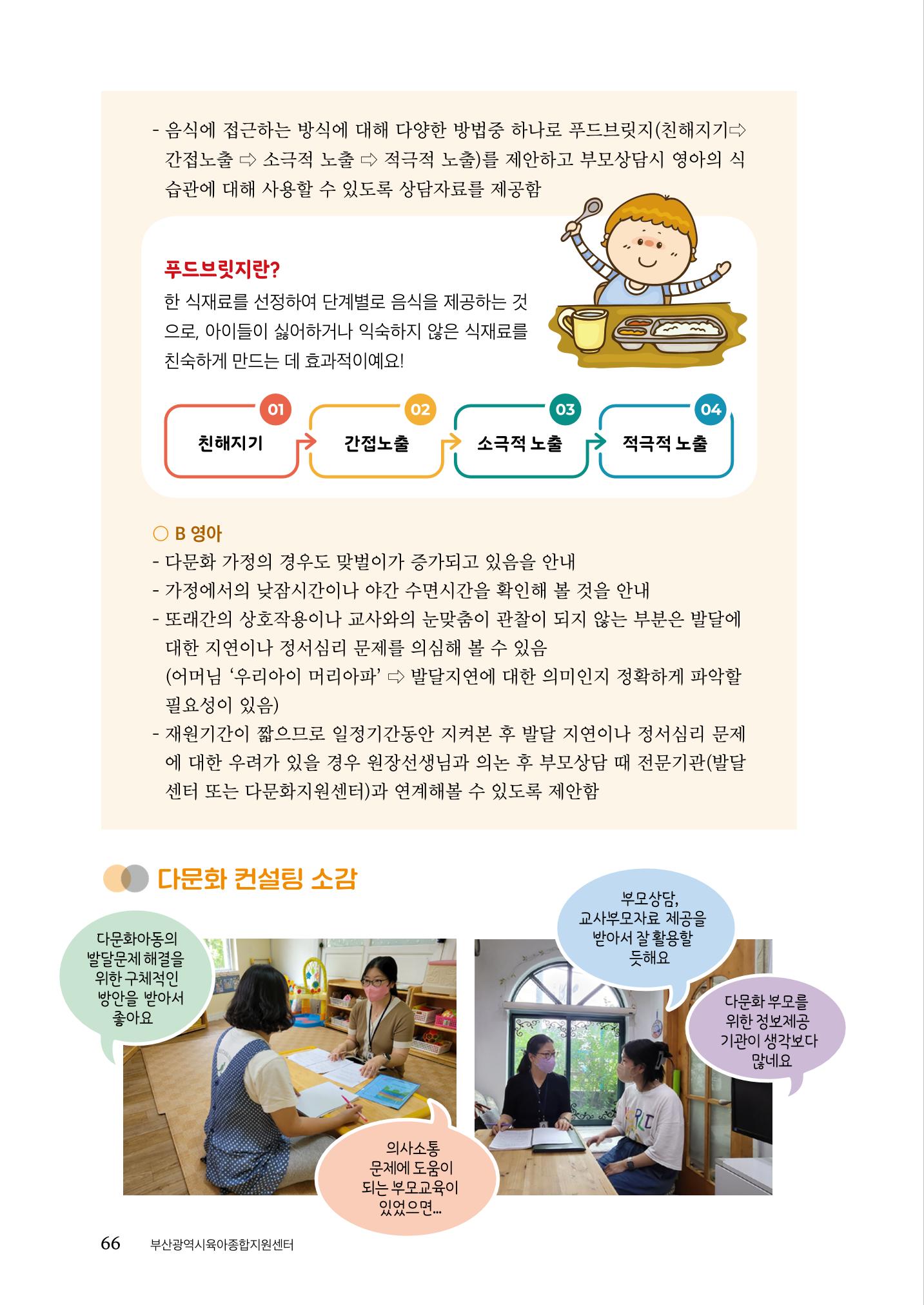 『맞춤형 보육장학제』 2022년 어린이집 컨설팅 사례집 66페이지