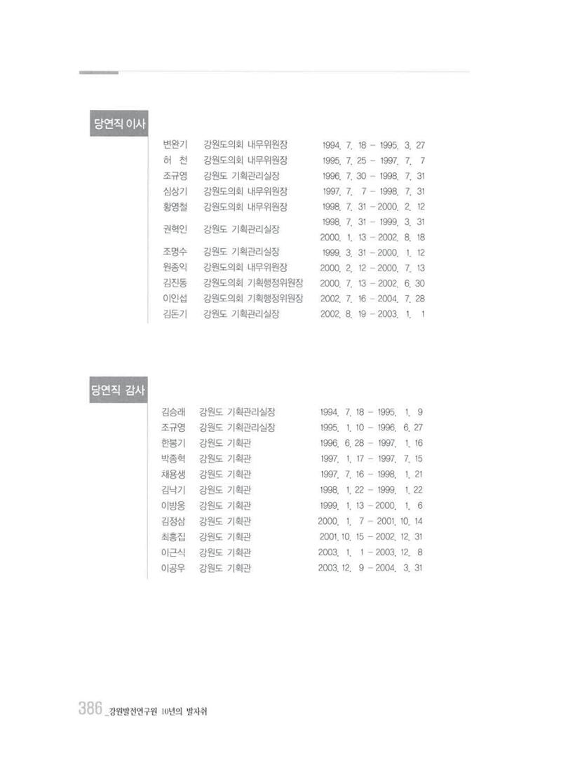 강원발전연구원 10년의 발자취 380페이지