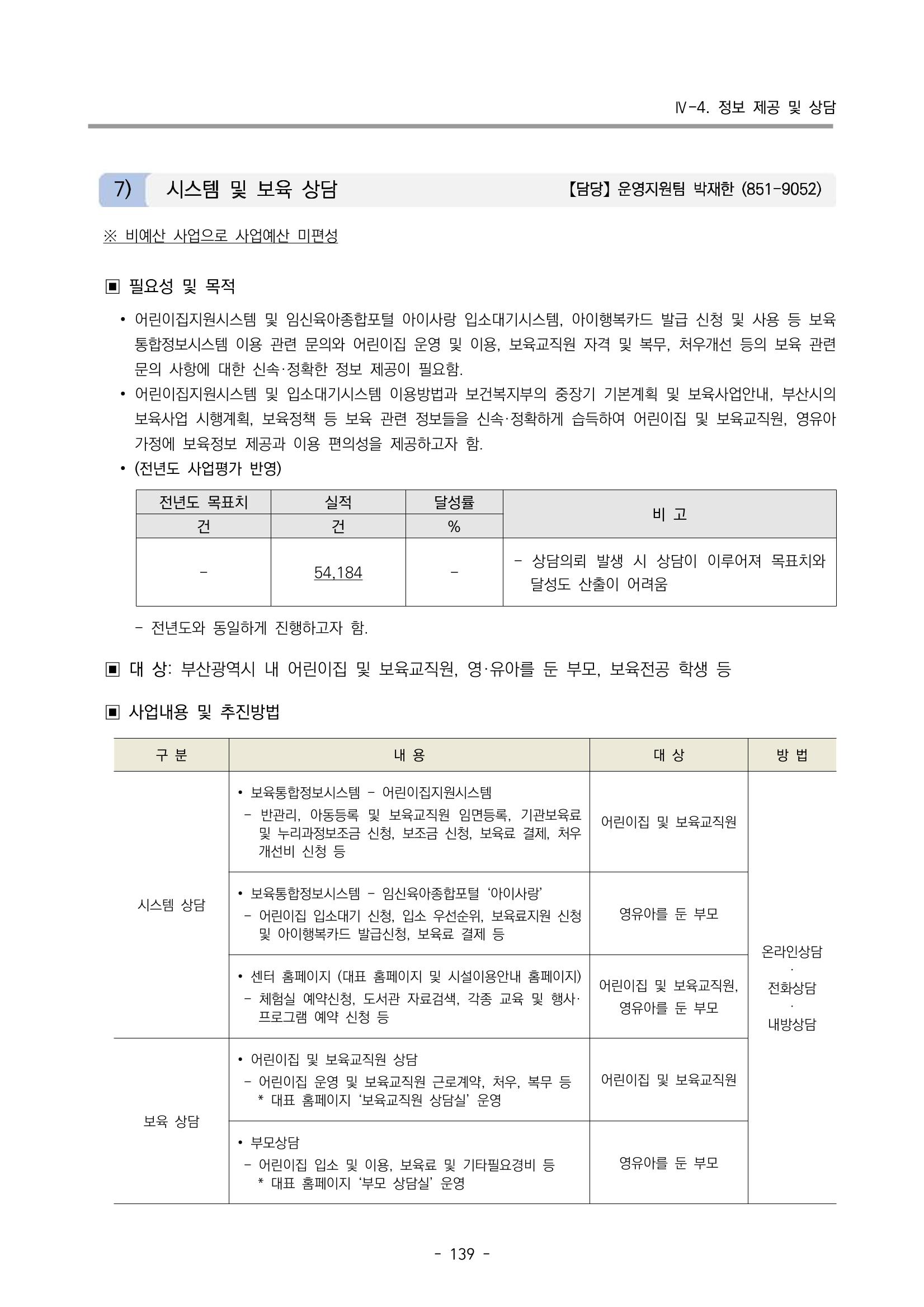 2023 부산광역시육아종합지원센터 변경사업계획서 141페이지