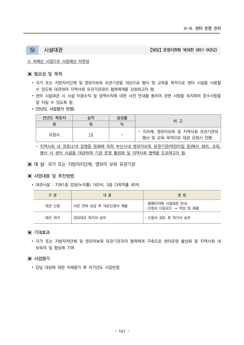 2023 부산광역시육아종합지원센터 변경사업계획서 163페이지
