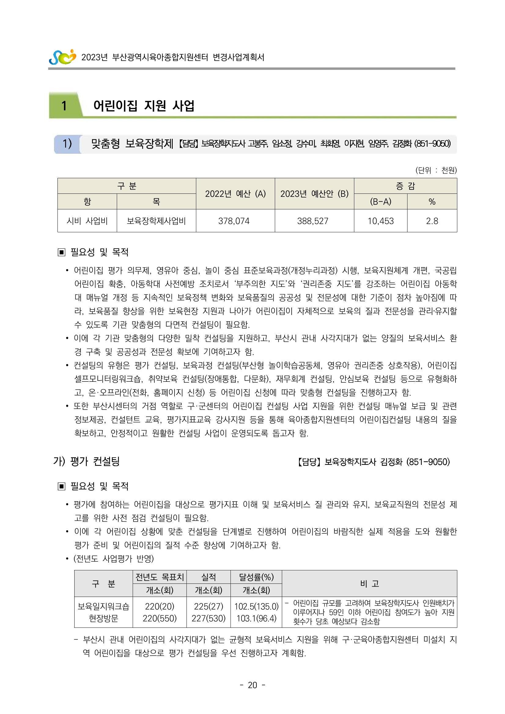 2023 부산광역시육아종합지원센터 변경사업계획서 22페이지