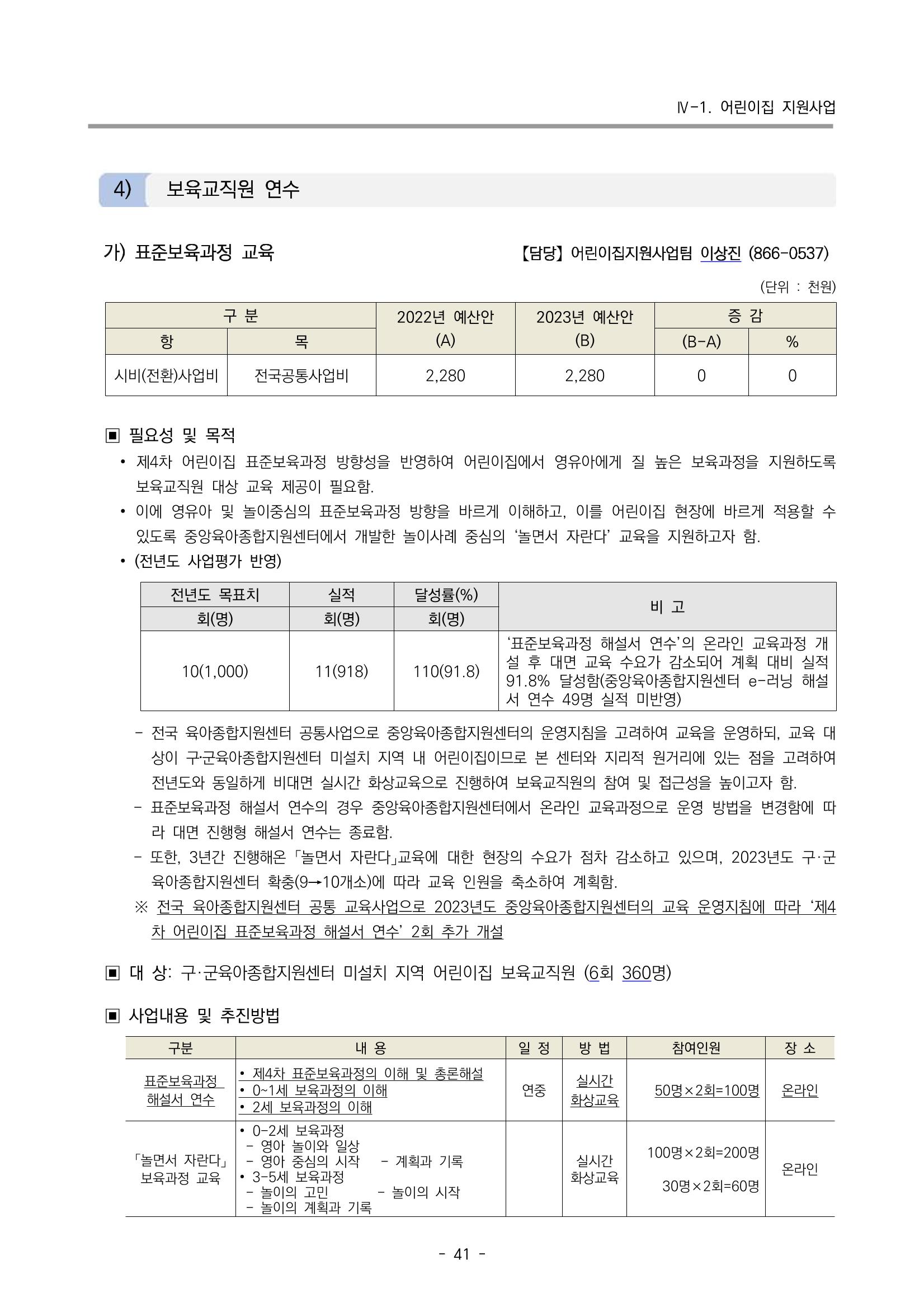 2023 부산광역시육아종합지원센터 변경사업계획서 43페이지