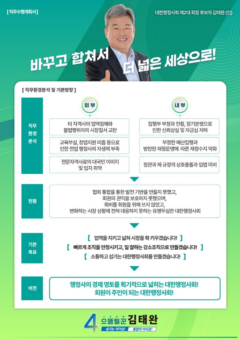 김태완후보 직무수행계획서 1페이지