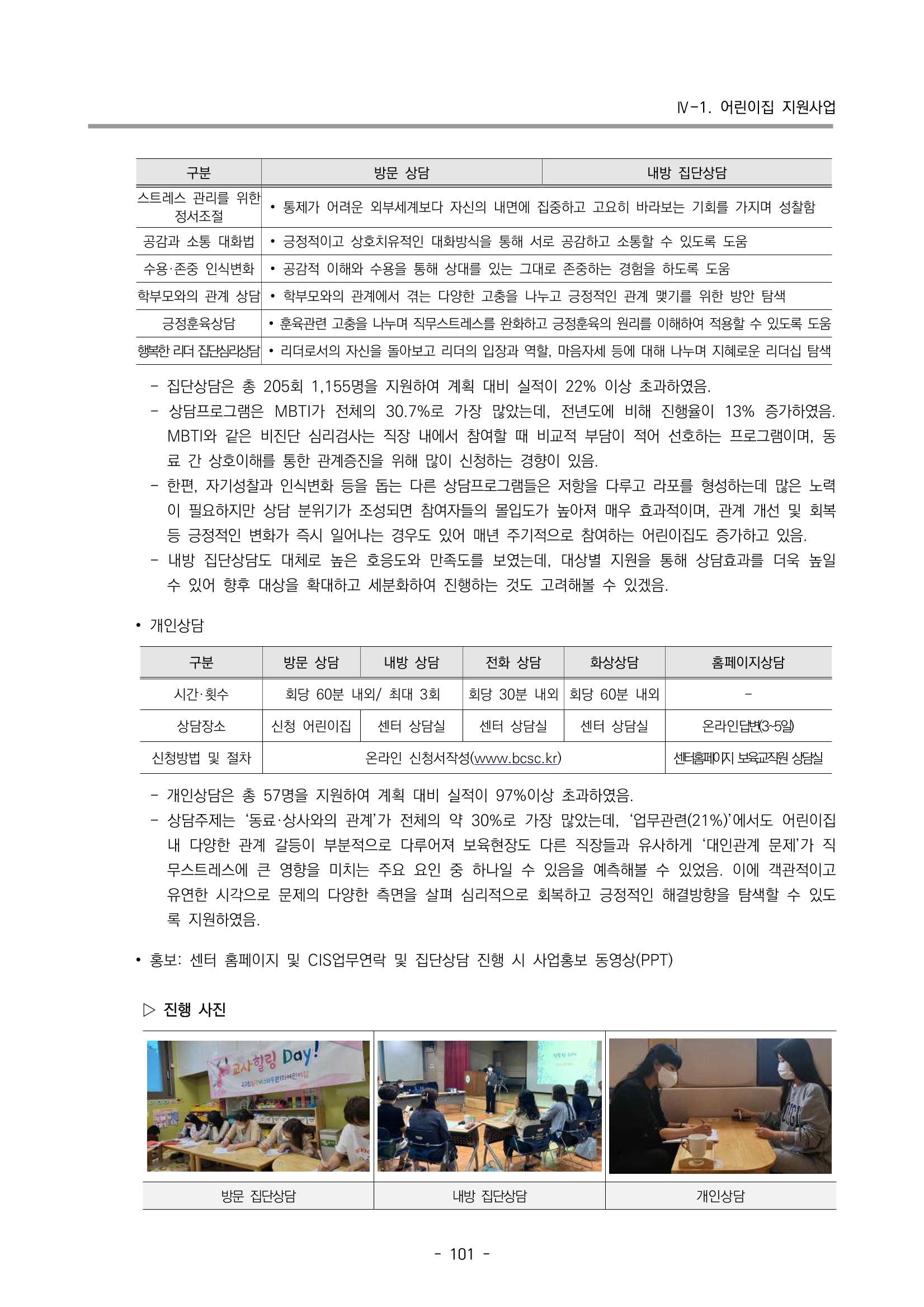 2022 부산광역시육아종합지원센터 운영결과보고서 103페이지