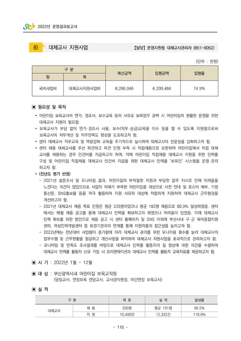 2022 부산광역시육아종합지원센터 운영결과보고서 112페이지
