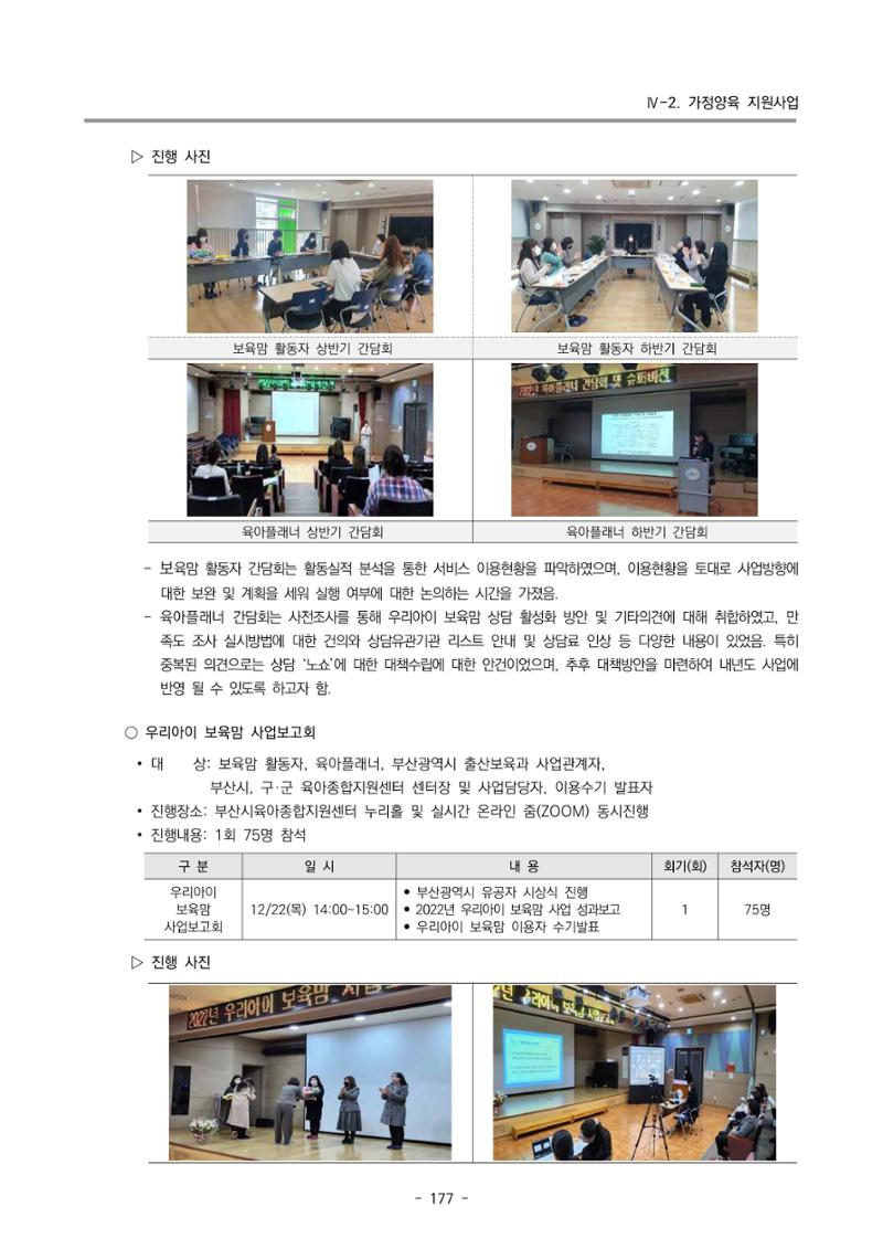 2022 부산광역시육아종합지원센터 운영결과보고서 179페이지