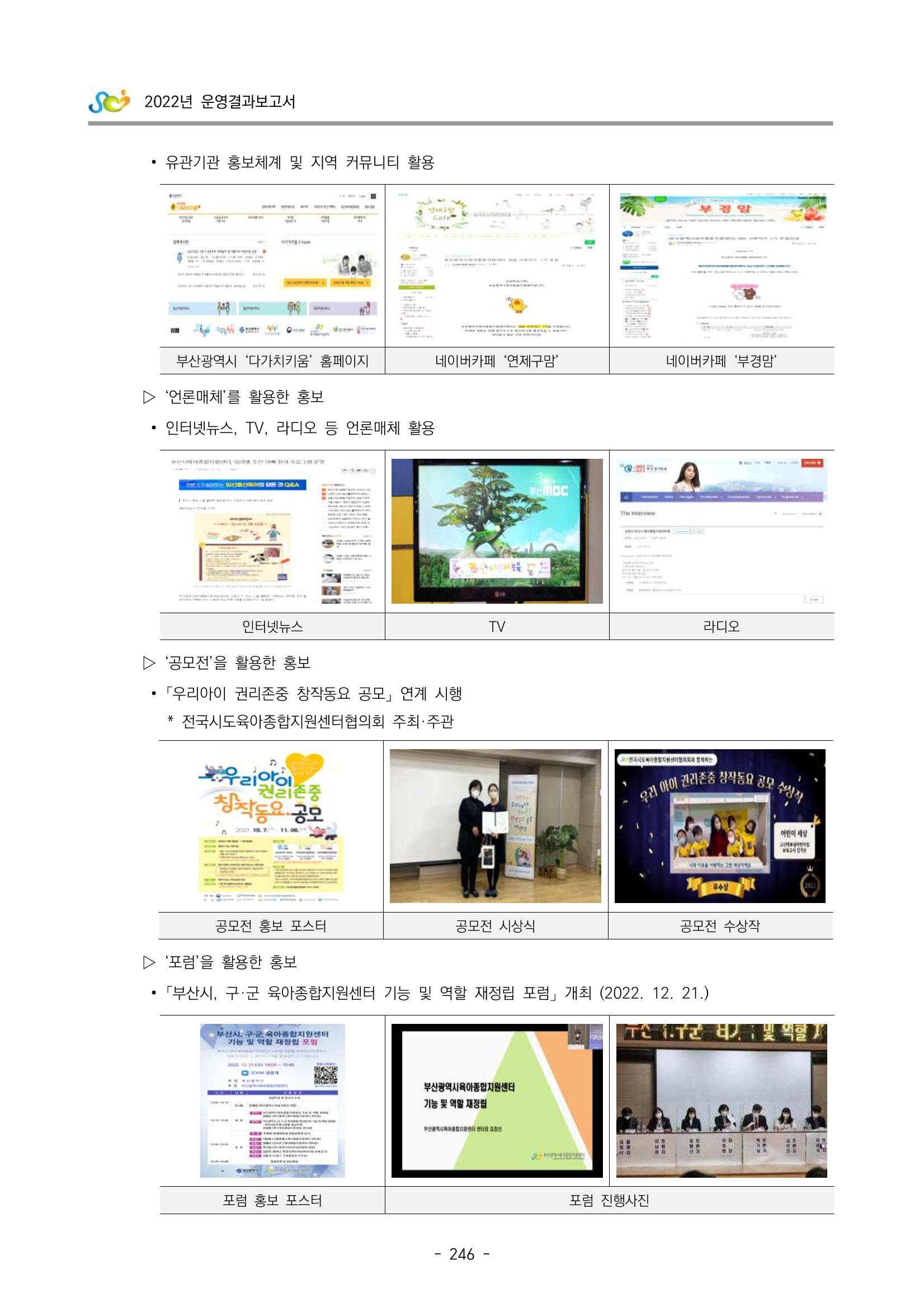2022 부산광역시육아종합지원센터 운영결과보고서 248페이지