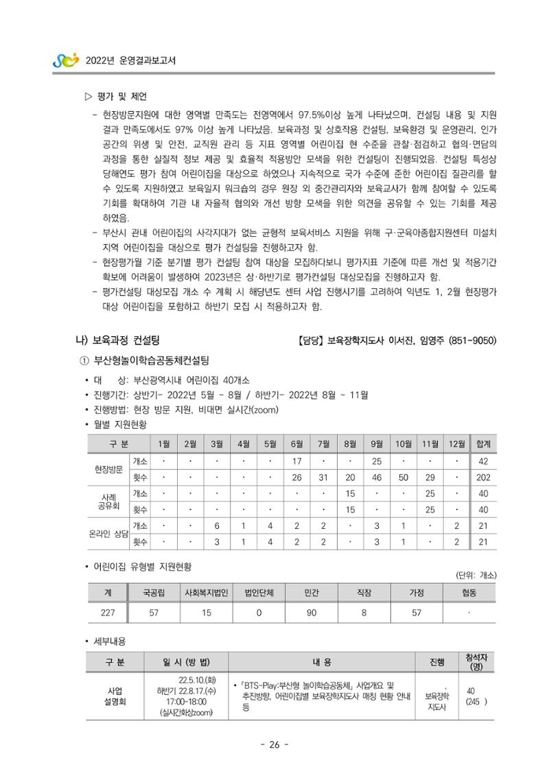 2022 부산광역시육아종합지원센터 운영결과보고서 28페이지