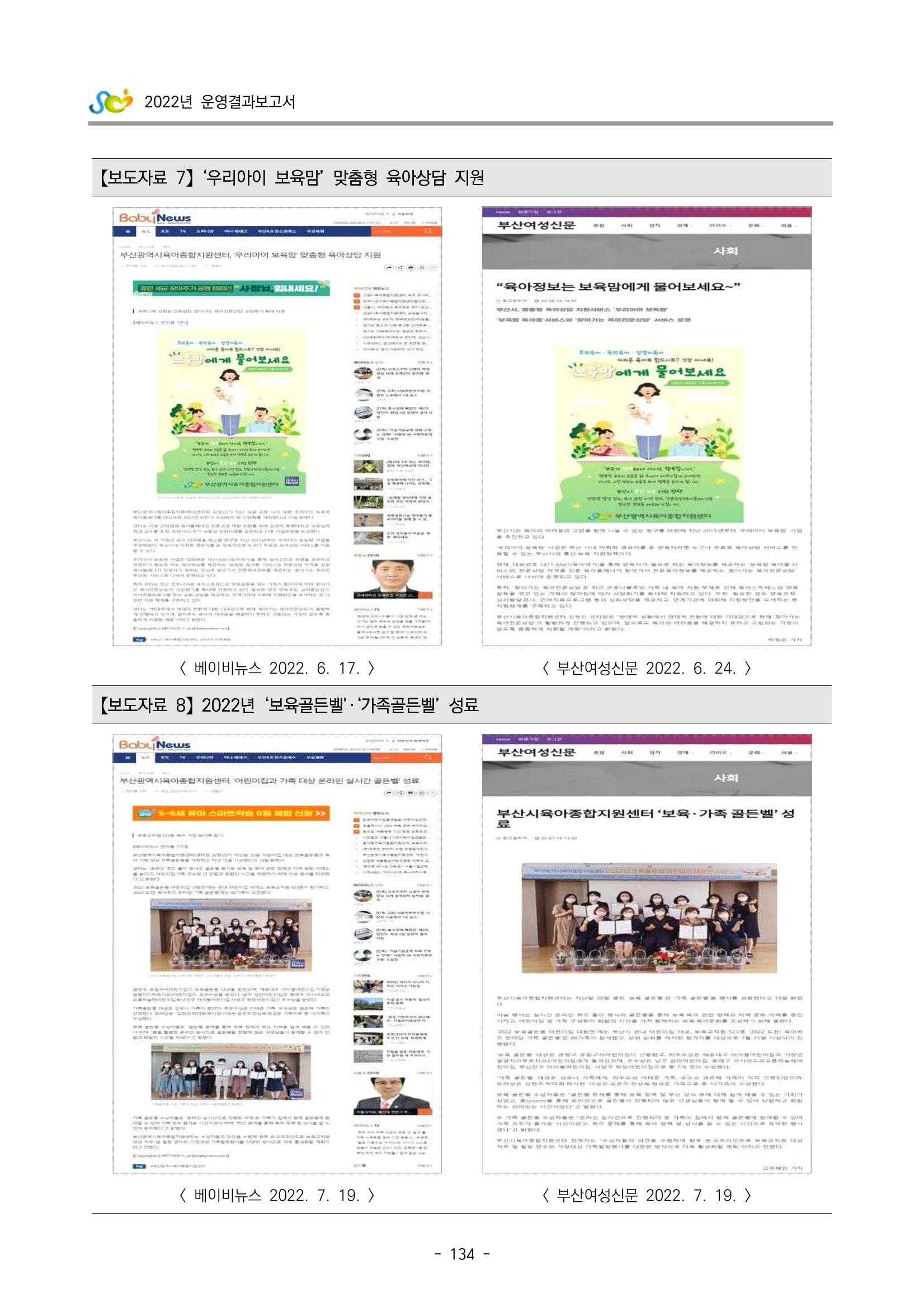 2022 부산광역시육아종합지원센터 운영결과보고서 414페이지