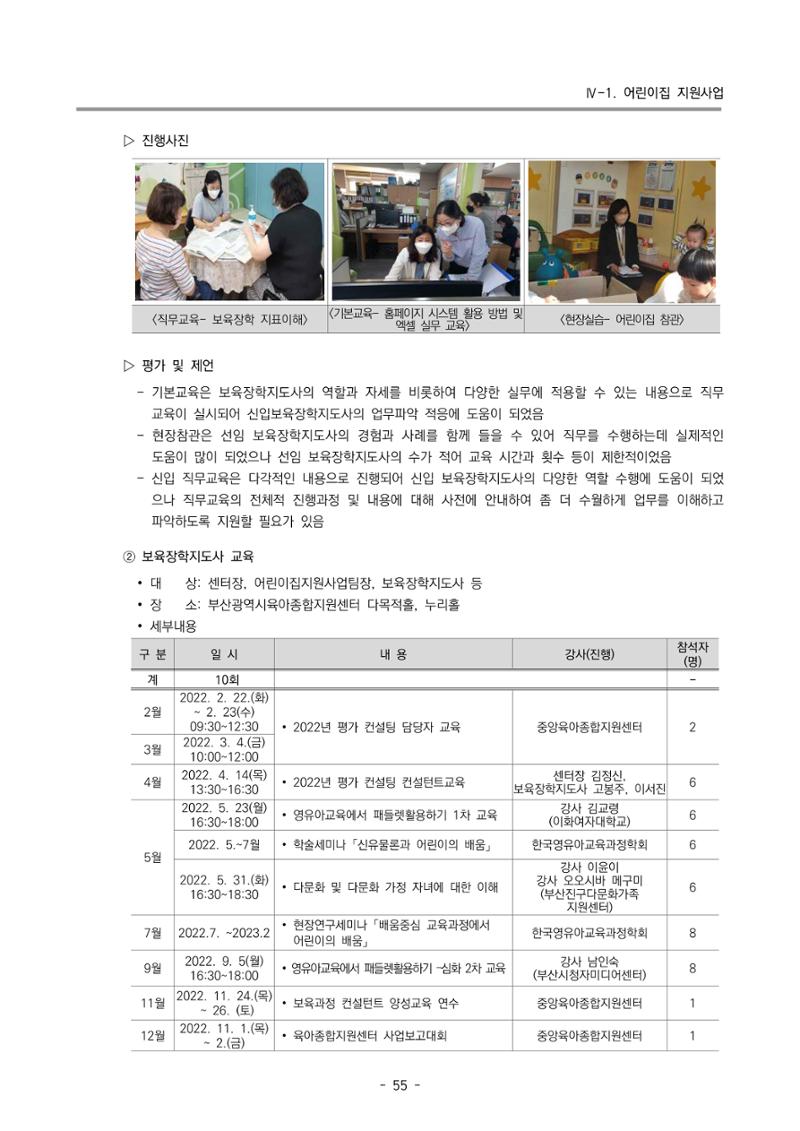 2022 부산광역시육아종합지원센터 운영결과보고서 57페이지