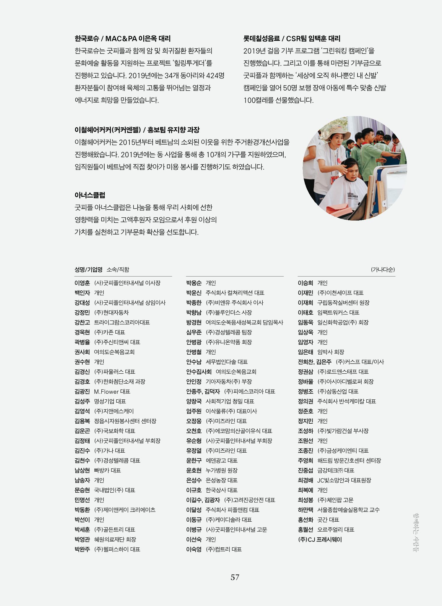 2019 굿피플 연차보고서 57페이지