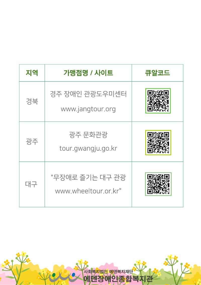 에덴장애인종합복지관 무장애관광 홍보물 5페이지