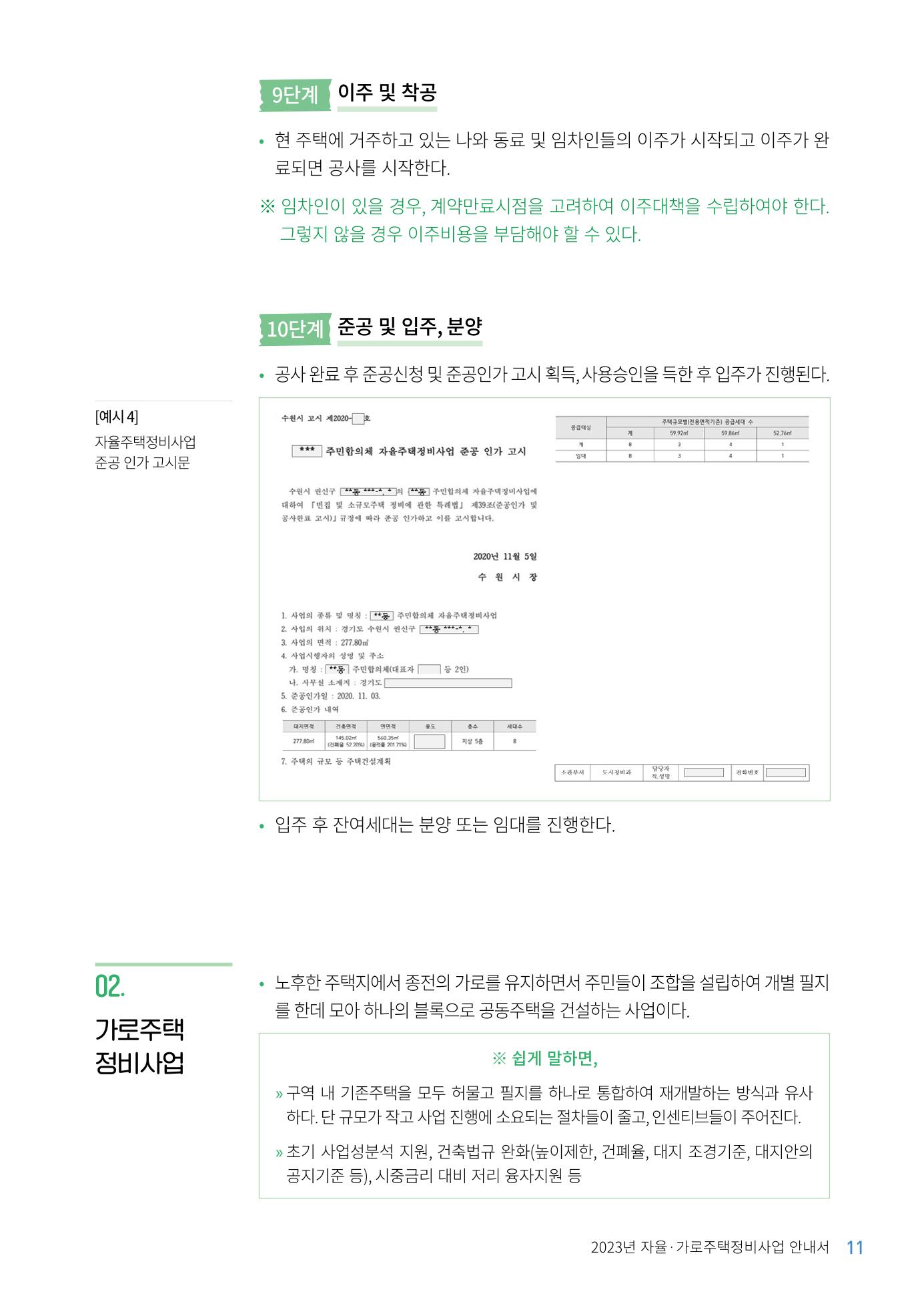 2023 자율.가로 주택 정비사업 안내서 13페이지