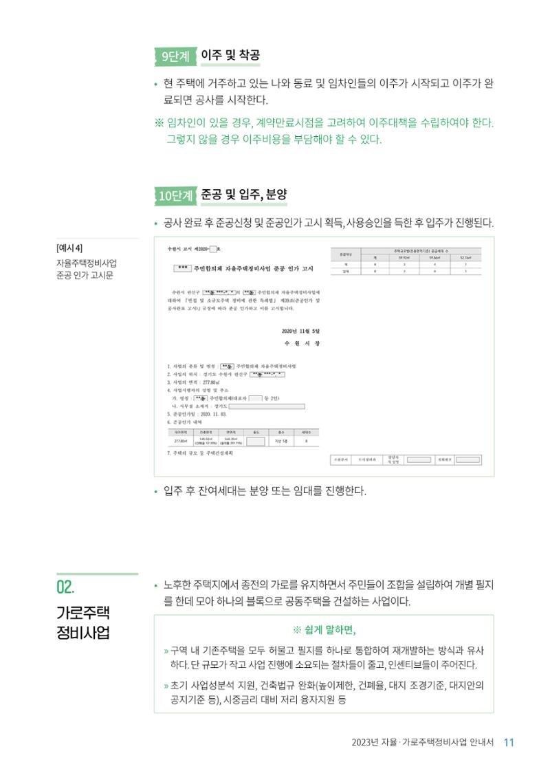 2023 자율.가로 주택 정비사업 안내서 13페이지