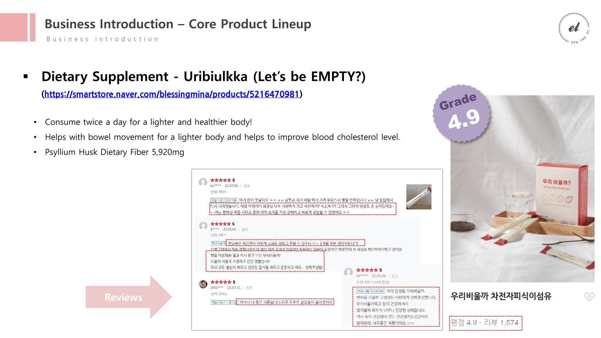 [Cosmetic the EL] SPA the EL Product Guide (for Suite Summit 2023) 17페이지