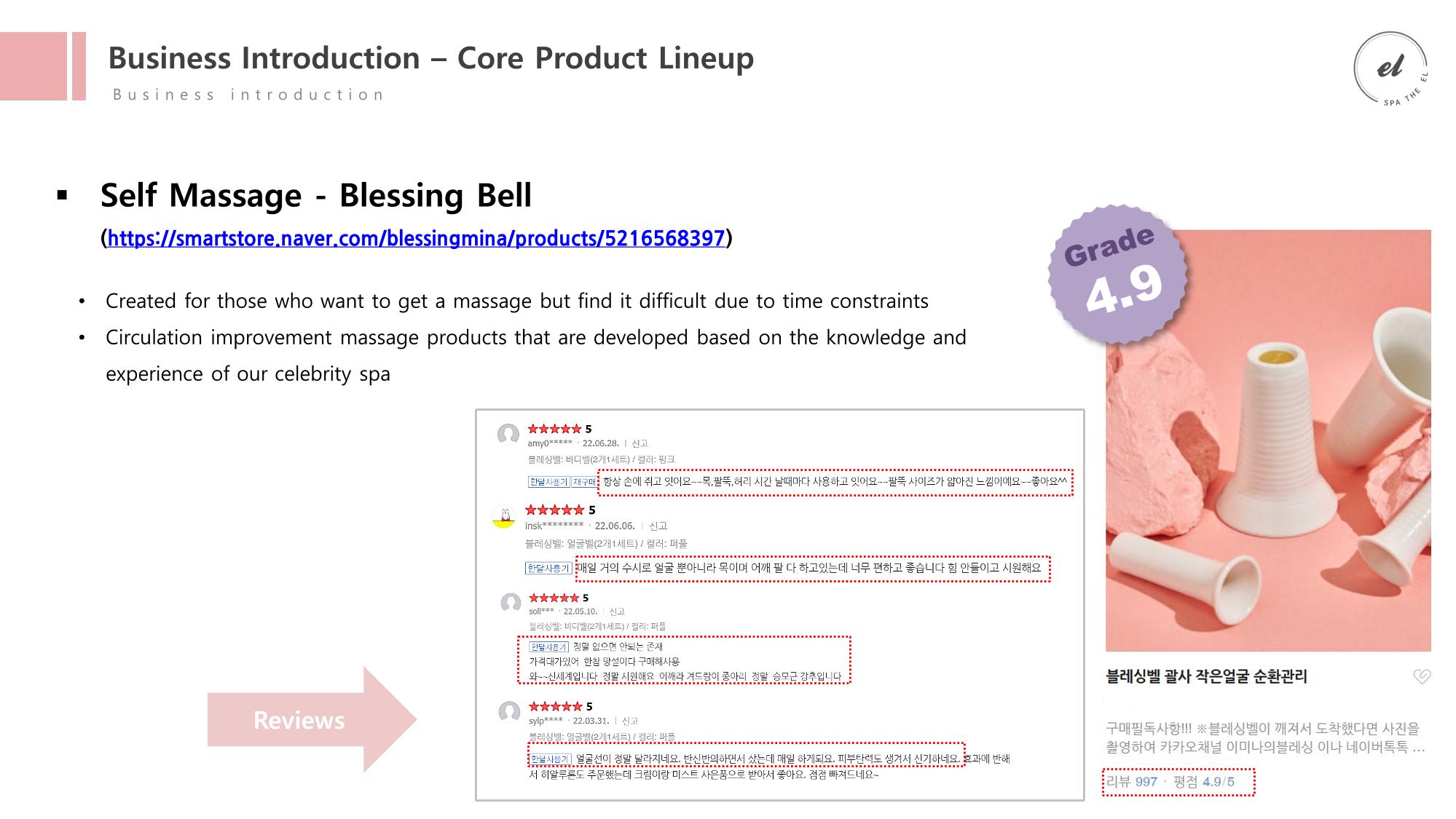 [Cosmetic the EL] SPA the EL Product Guide (for Suite Summit 2023) 22페이지