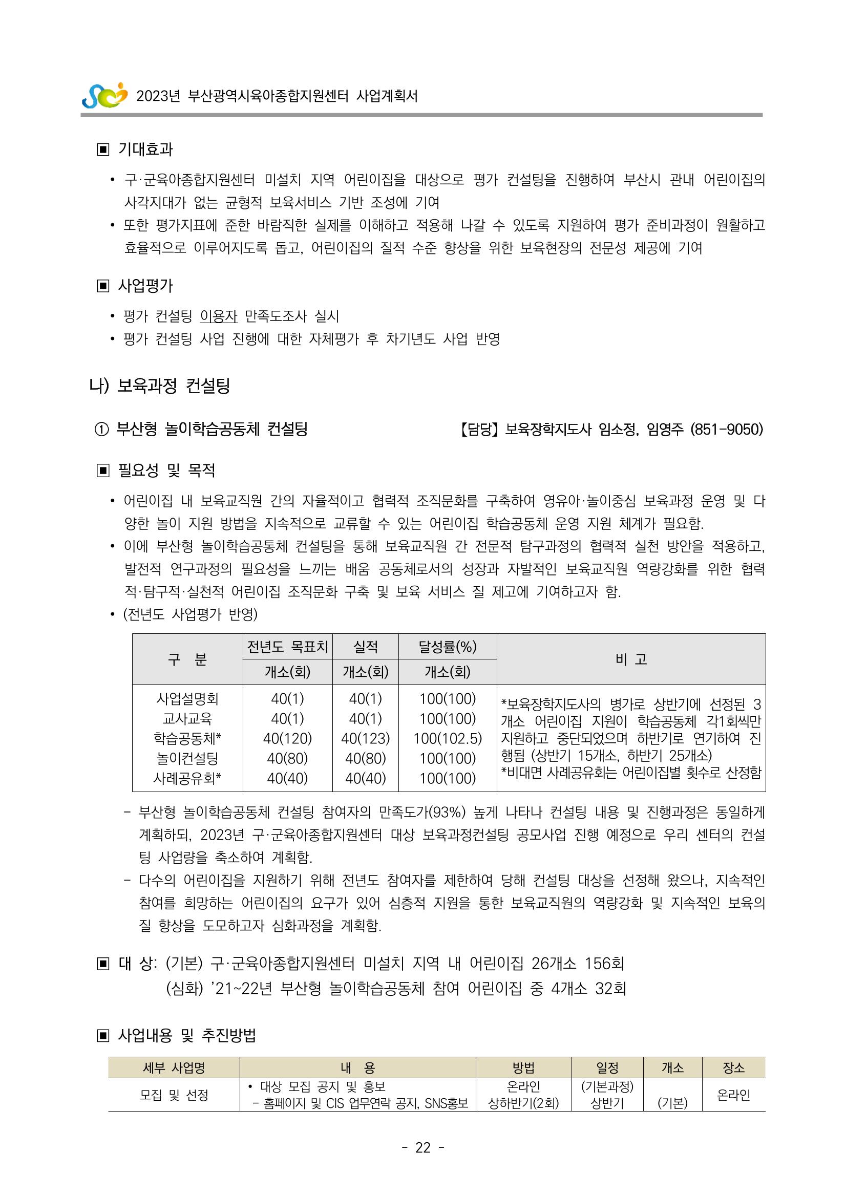 2023 부산광역시육아종합지원센터 사업계획서 24페이지
