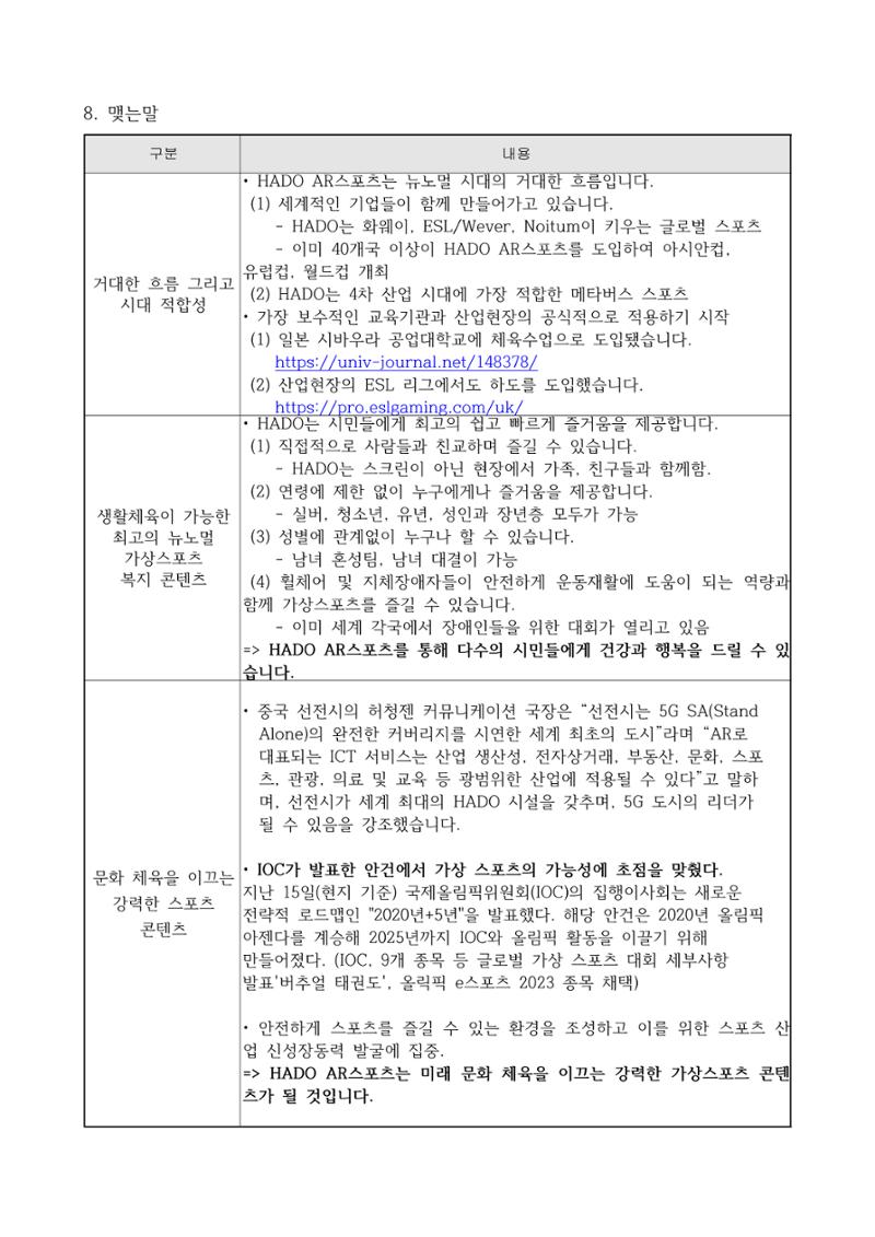 2023년 HADO AR스포츠 소개서 11페이지