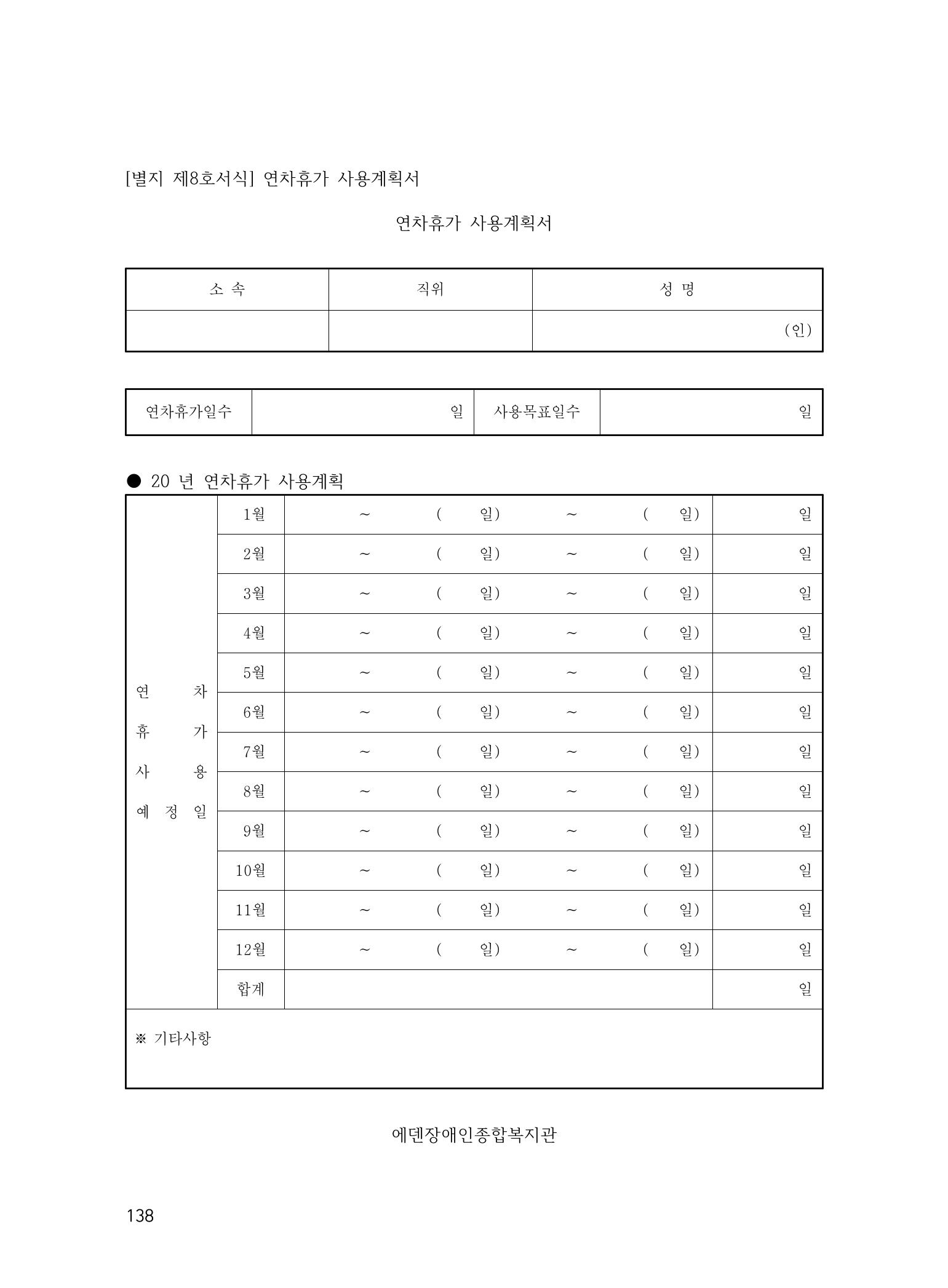 에덴장애인종합복지관 운영규정집 173페이지