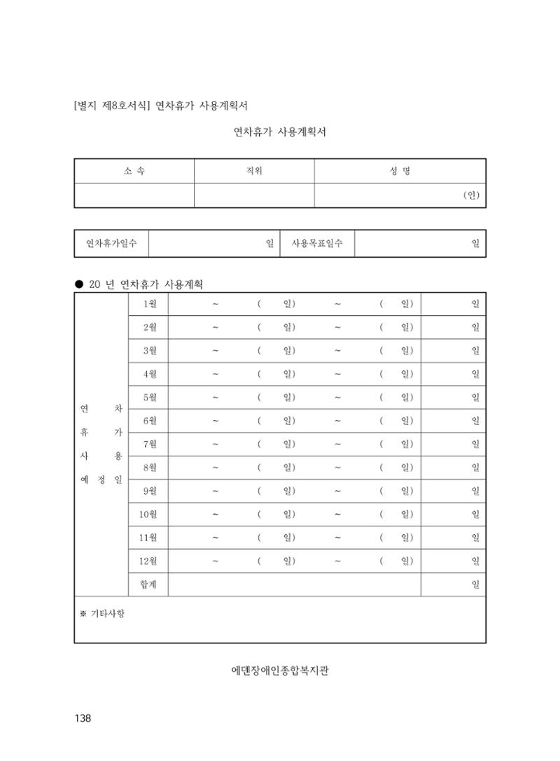 에덴장애인종합복지관 운영규정집 173페이지