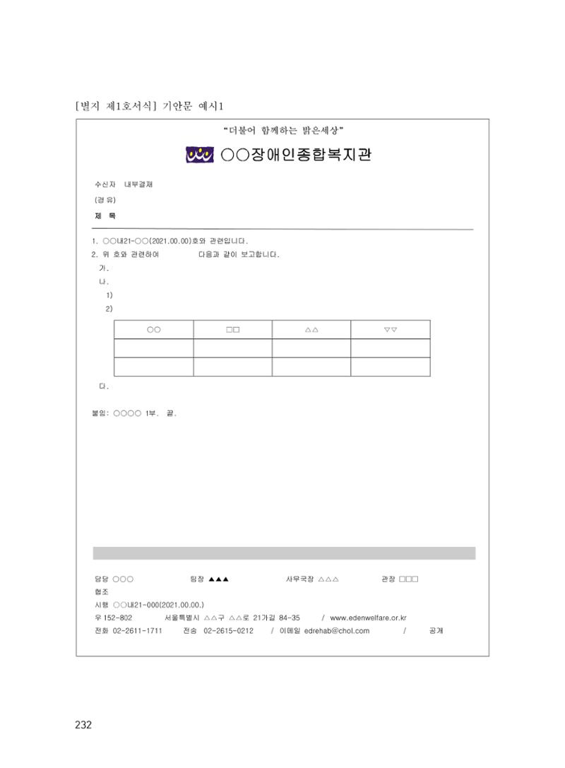 에덴장애인종합복지관 운영규정집 267페이지