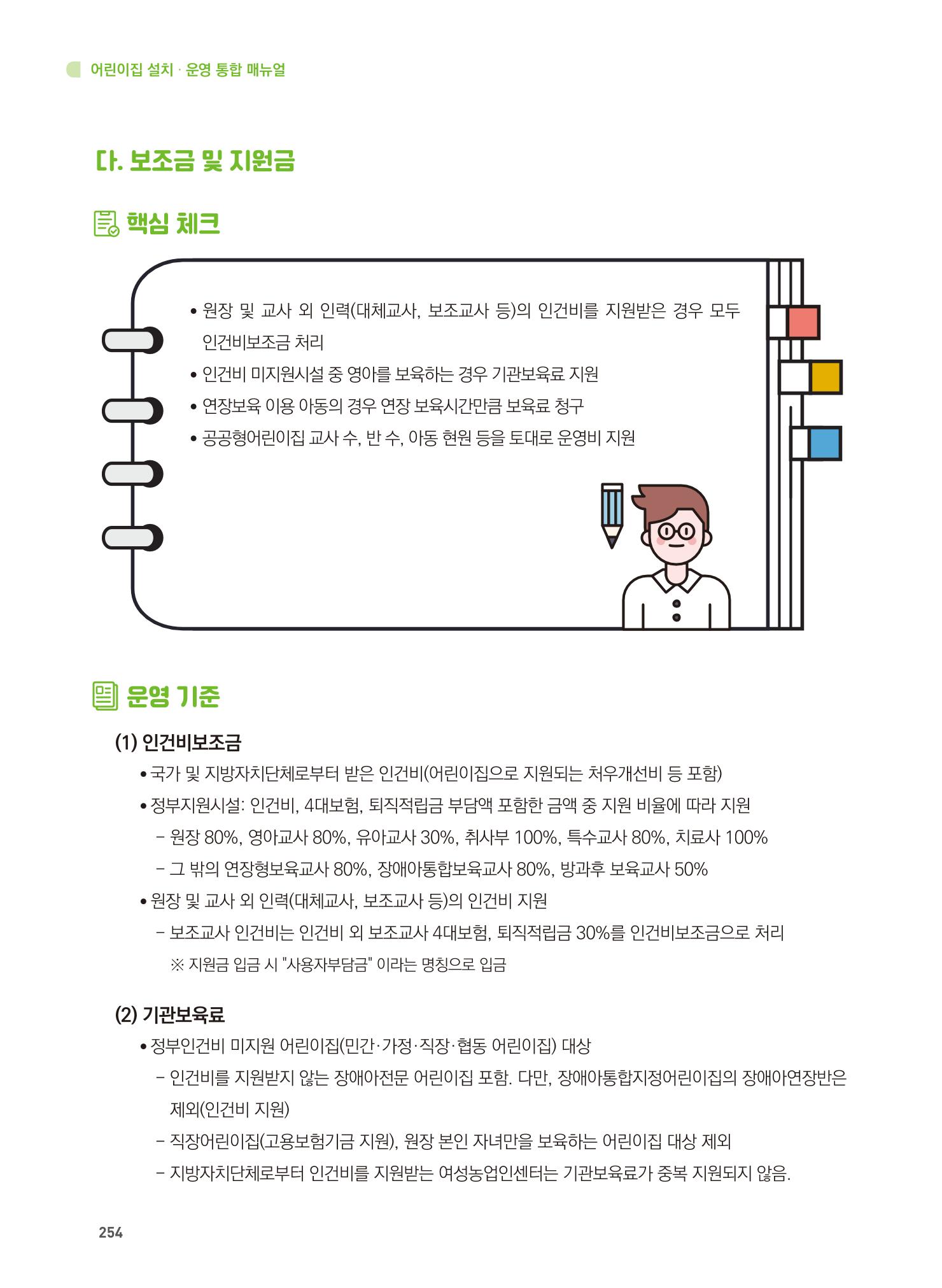어린이집 설치·운영 통합 매뉴얼 260페이지