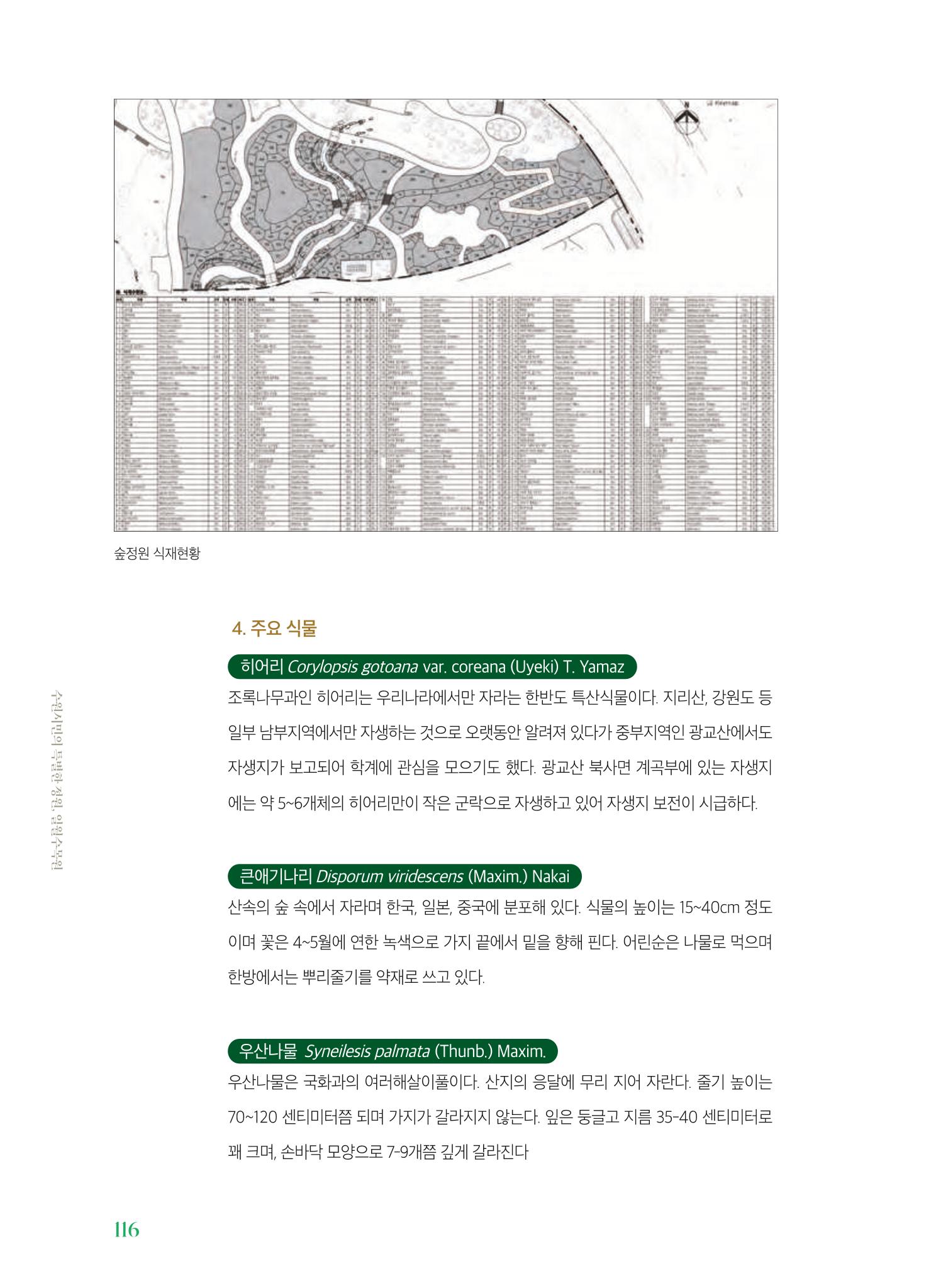 수원 일월수목원 조성사업 백서웘 118페이지