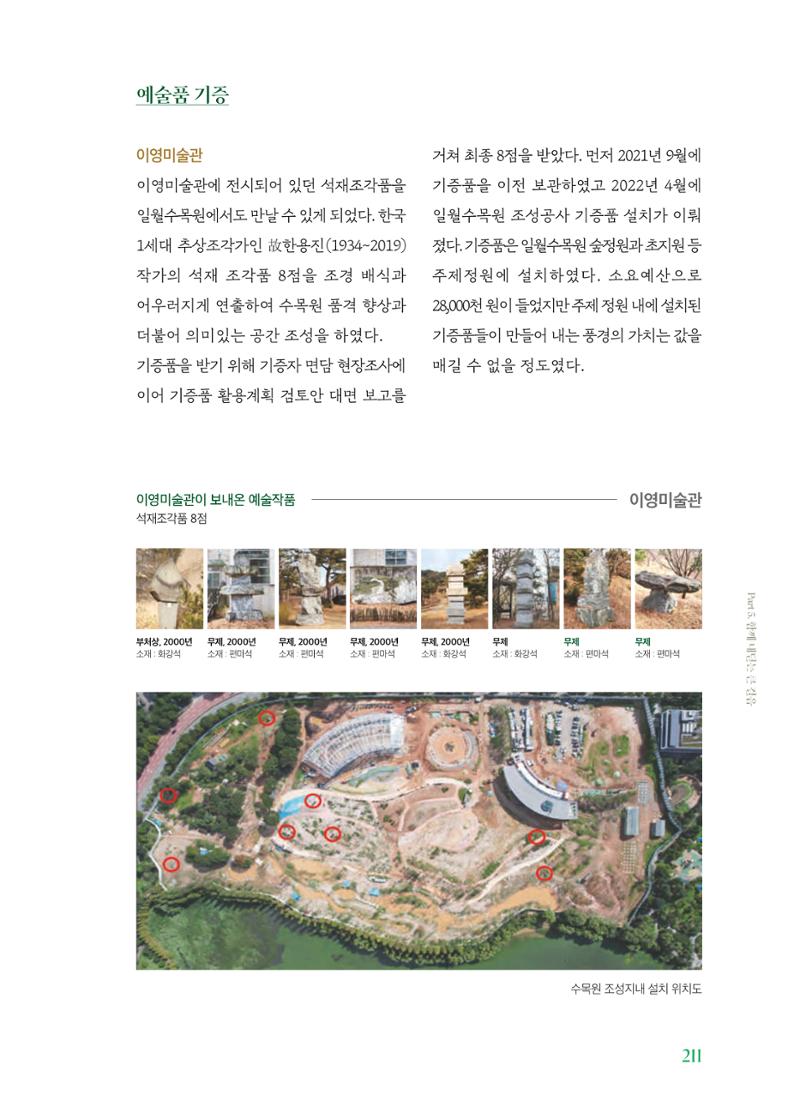 수원 일월수목원 조성사업 백서웘 213페이지