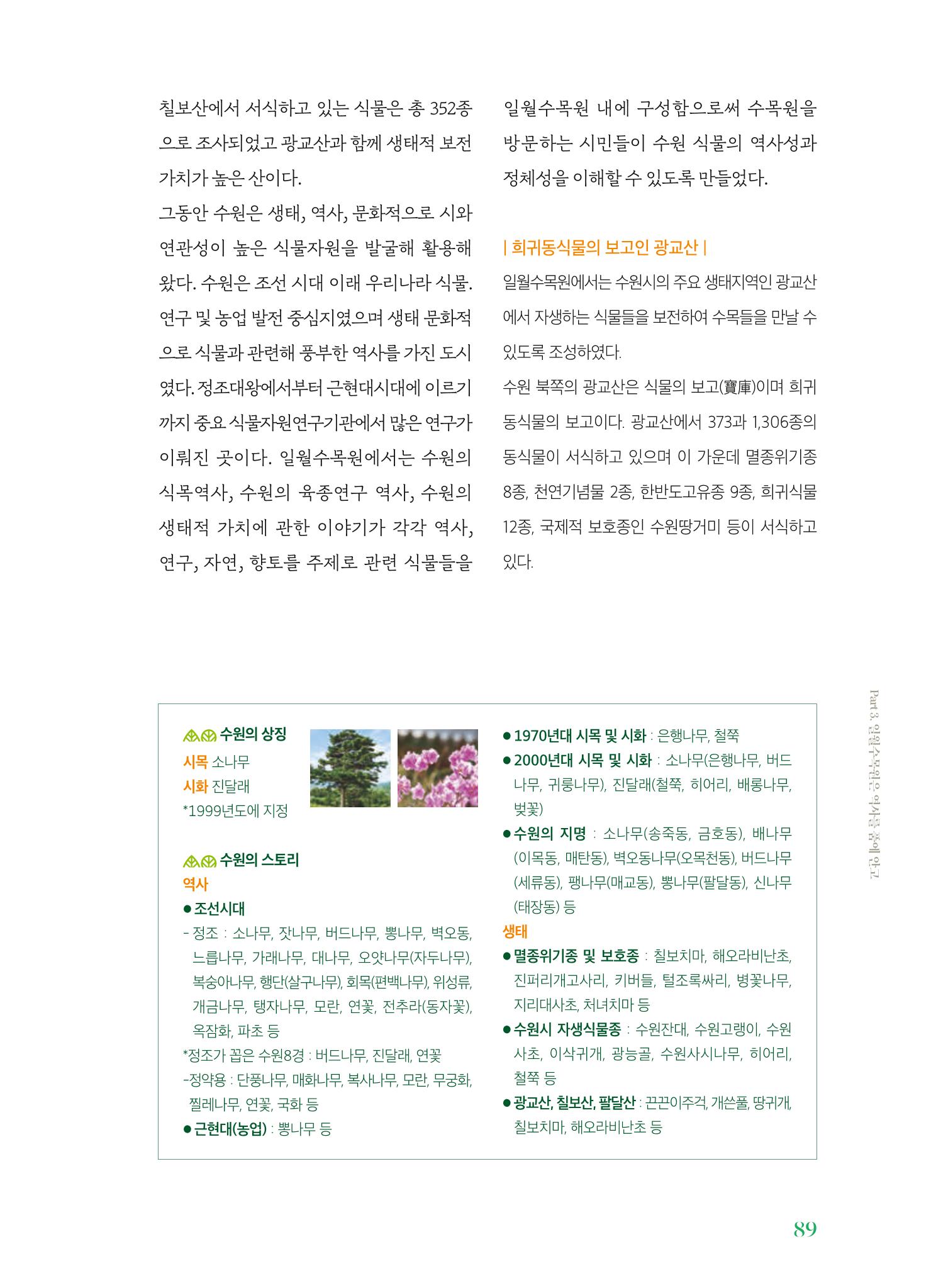 수원 일월수목원 조성사업 백서웘 91페이지