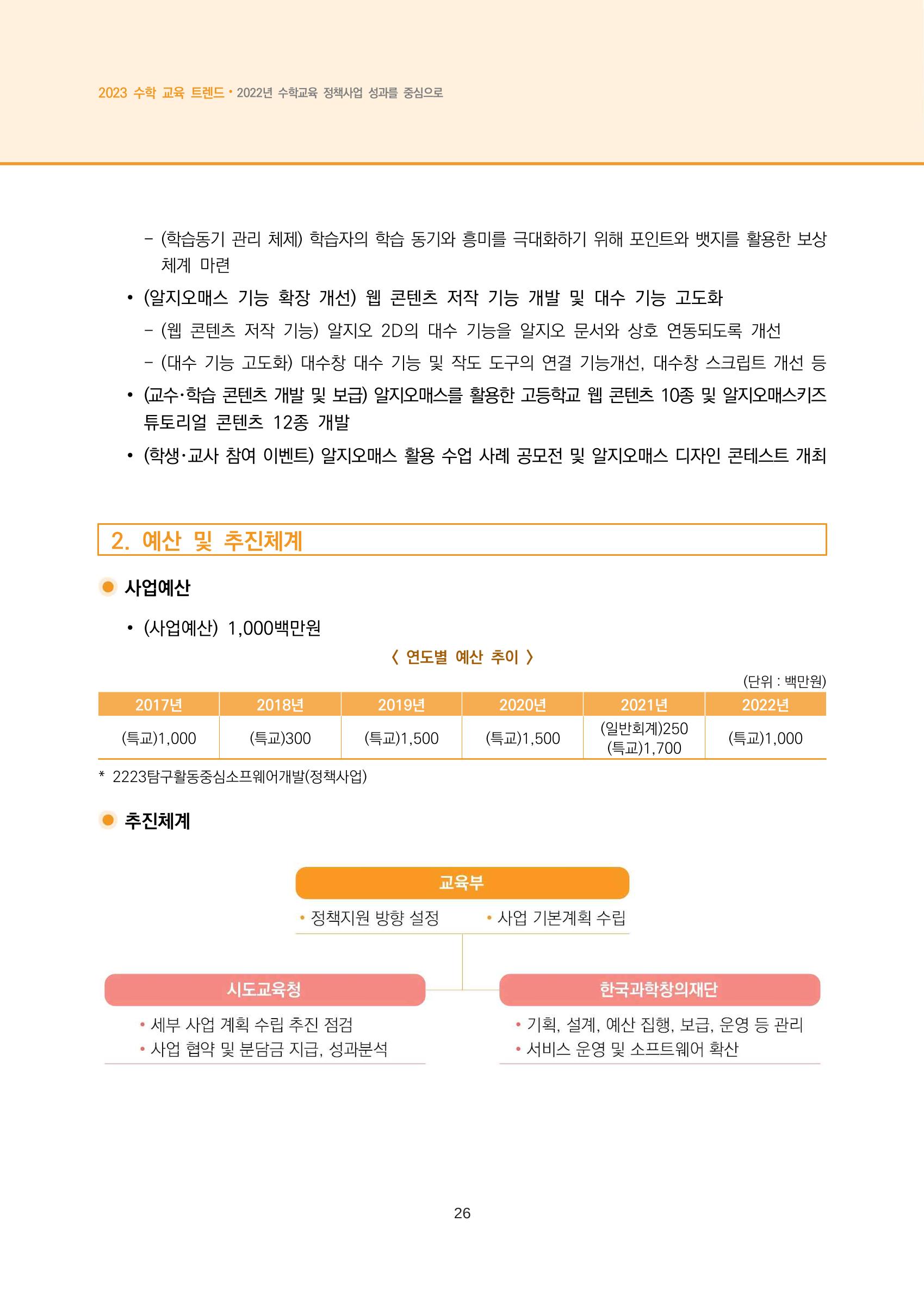 2023년 수학교육 트렌드 -2022년 수학교육 정책사업 성과를 중심으로- 연차보고서 32페이지