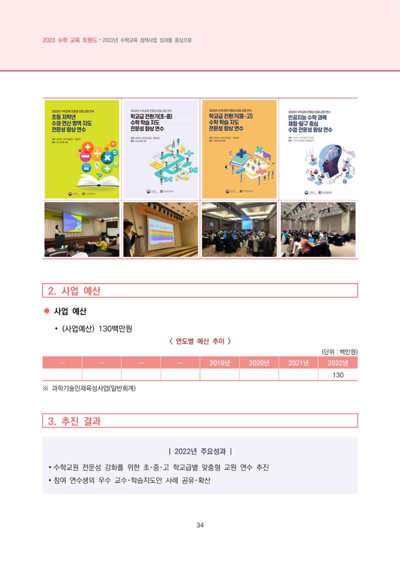 2023년 수학교육 트렌드 -2022년 수학교육 정책사업 성과를 중심으로- 연차보고서 40페이지