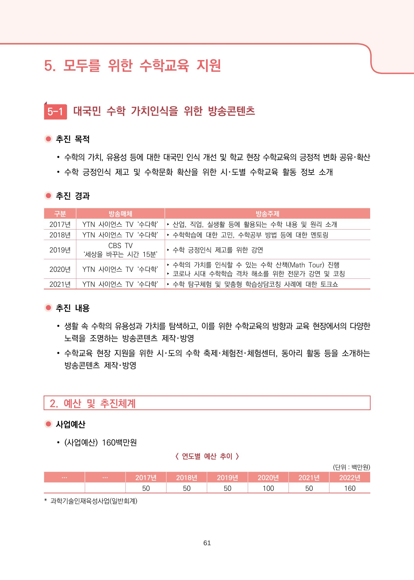 2023년 수학교육 트렌드 -2022년 수학교육 정책사업 성과를 중심으로- 연차보고서 67페이지