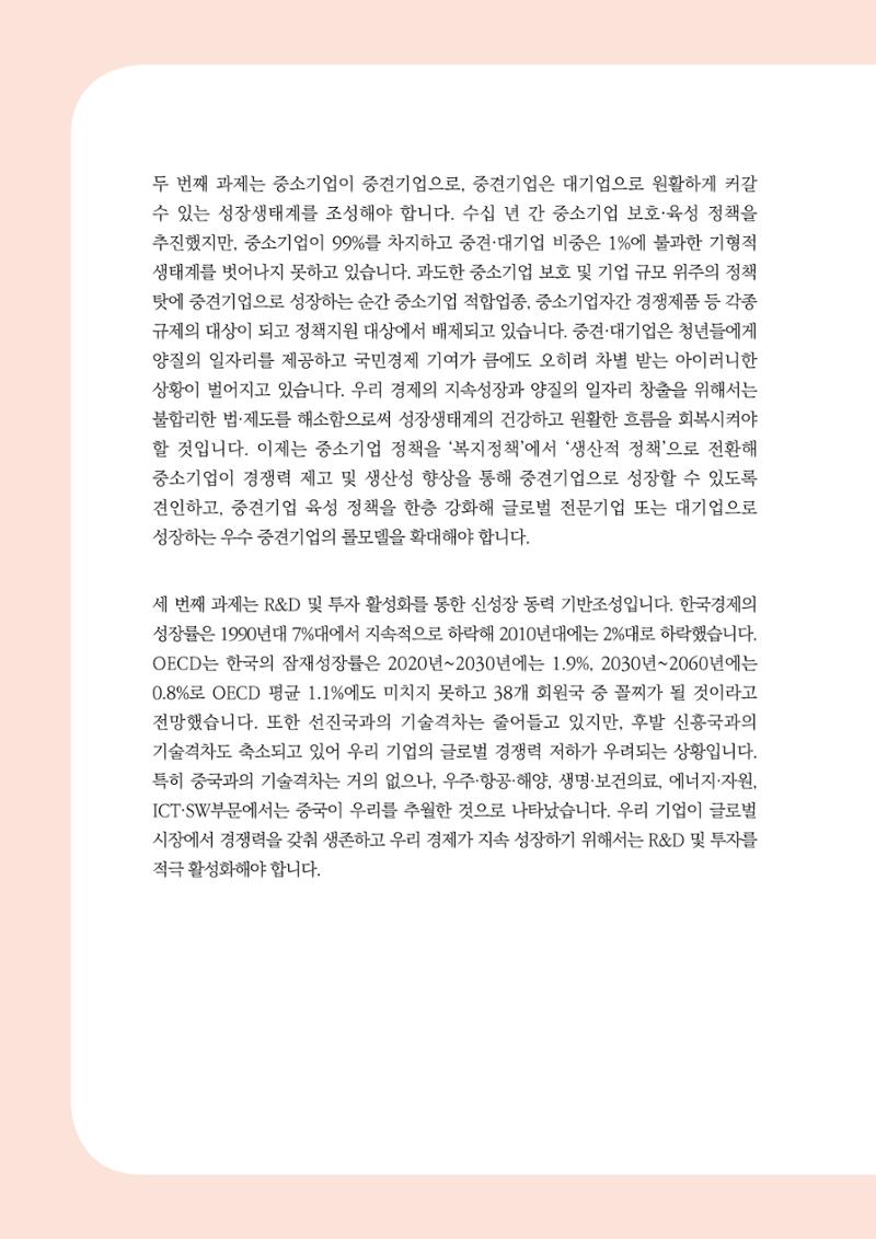 경제 재도약을 위한 차기 정부 정책 제언 4페이지