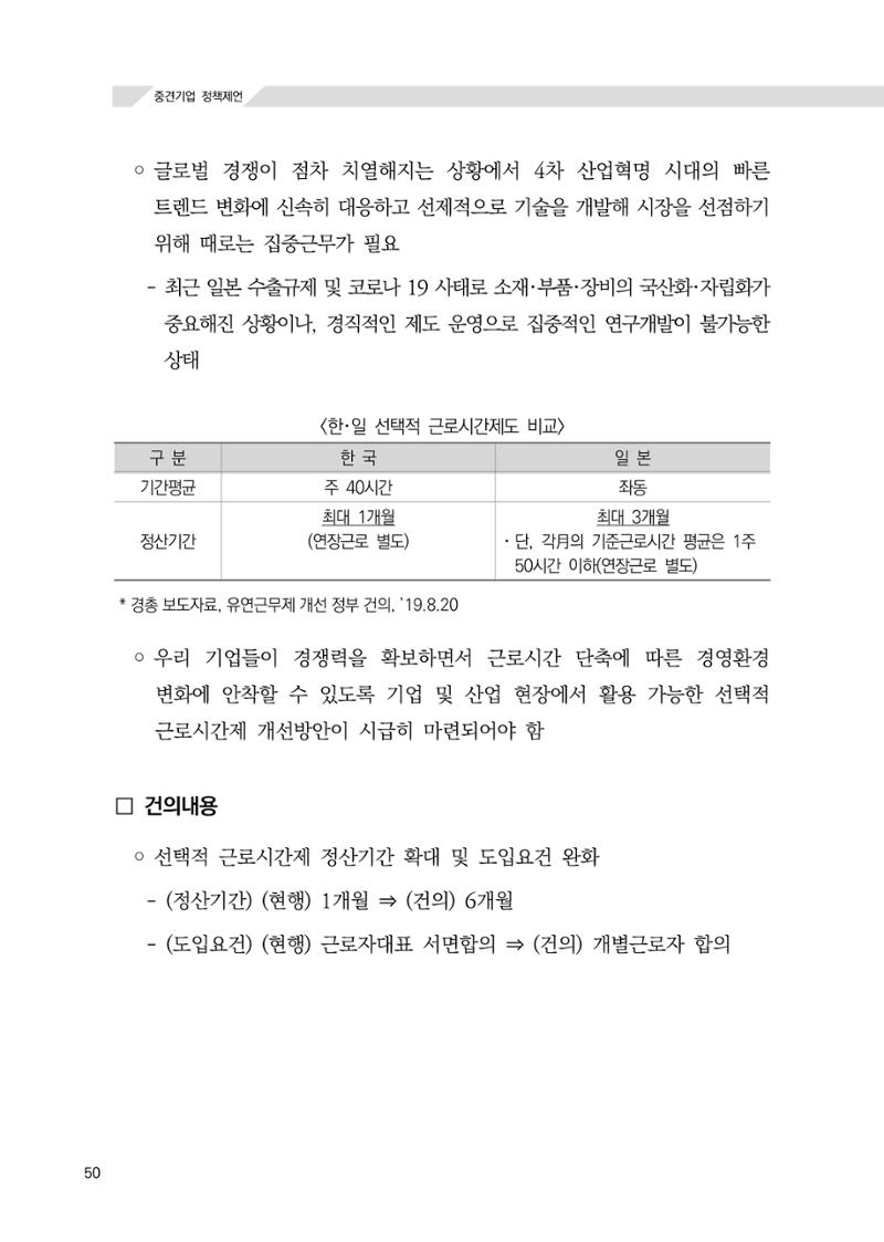 21대 국회에 바랍니다, 중견기업 정책제언 54페이지