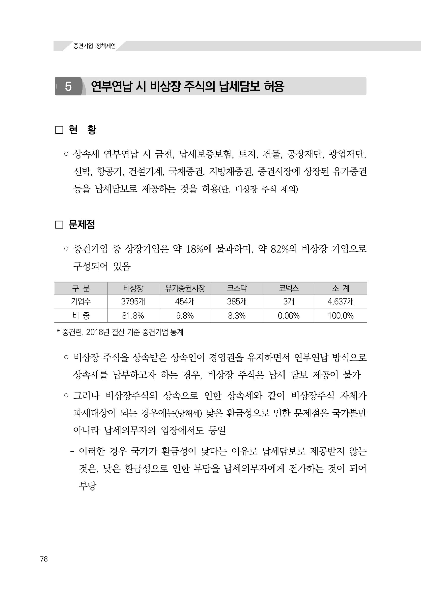 21대 국회에 바랍니다, 중견기업 정책제언 82페이지