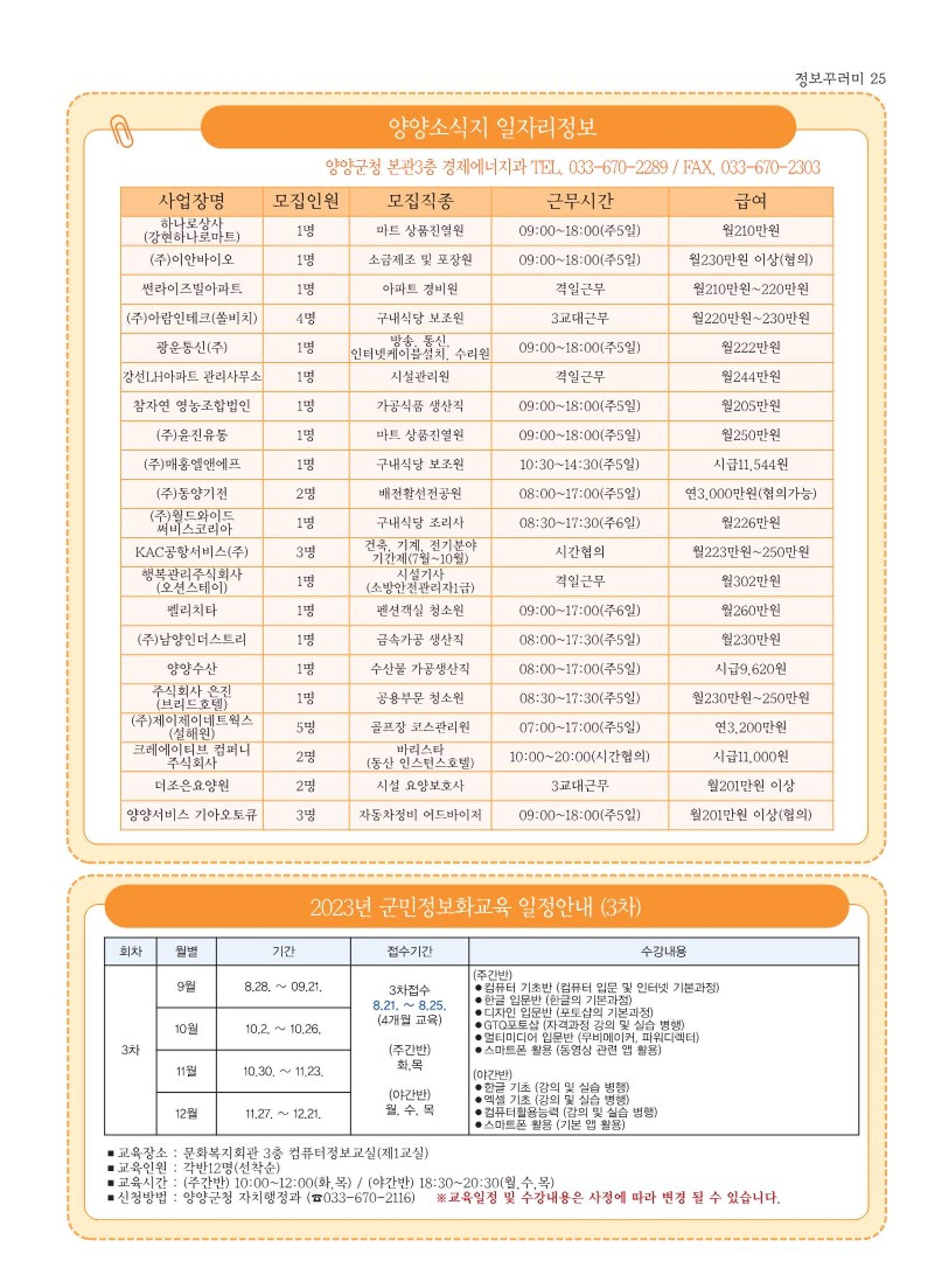 양양소식지 2023. 8월호 25페이지