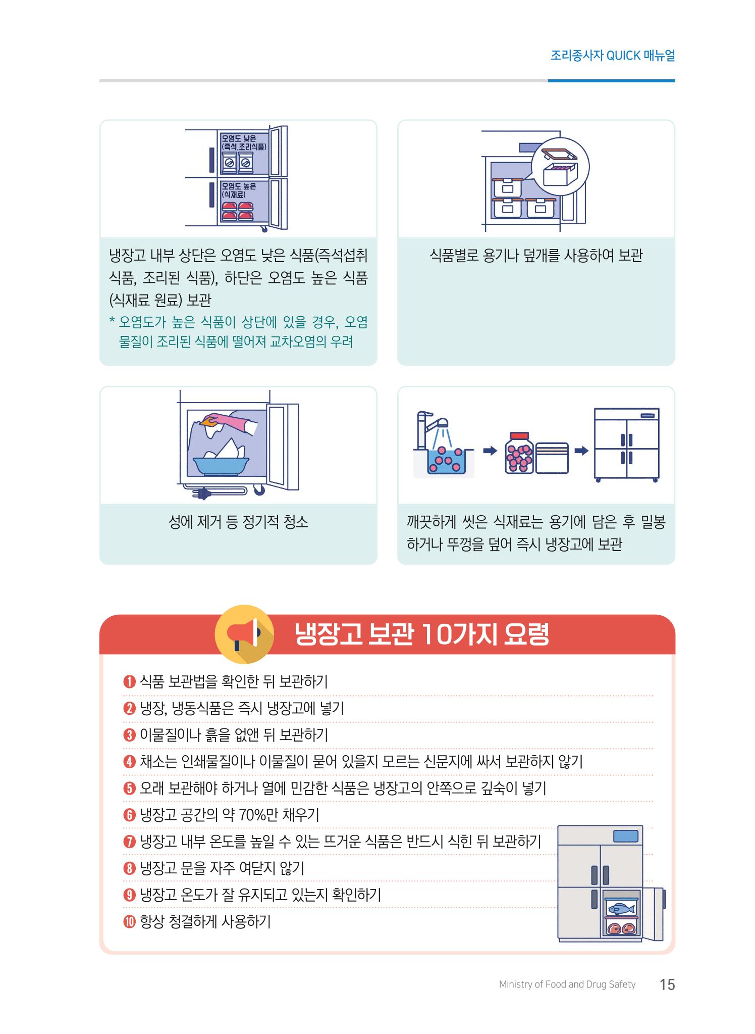 조리종사자 매뉴얼 15페이지
