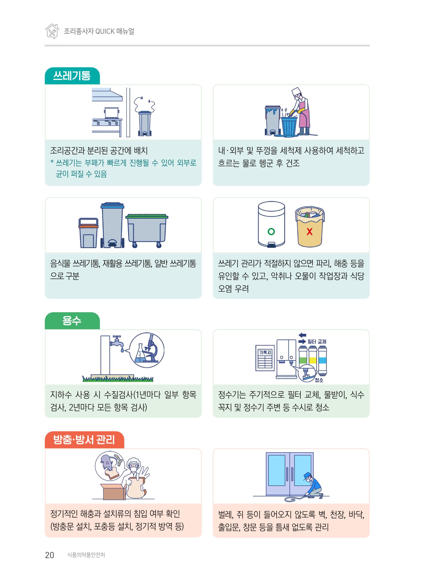 조리종사자 매뉴얼 20페이지