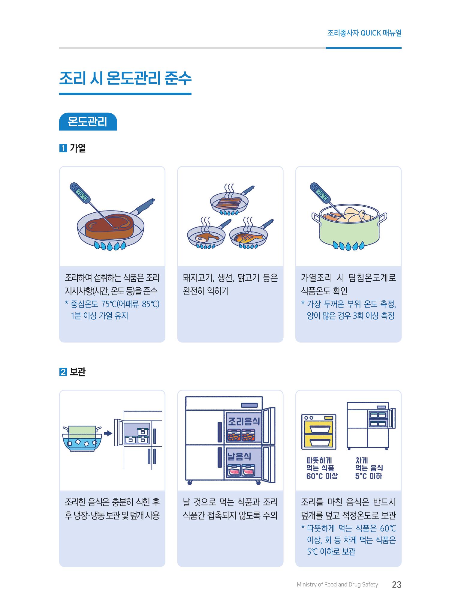 조리종사자 매뉴얼 23페이지