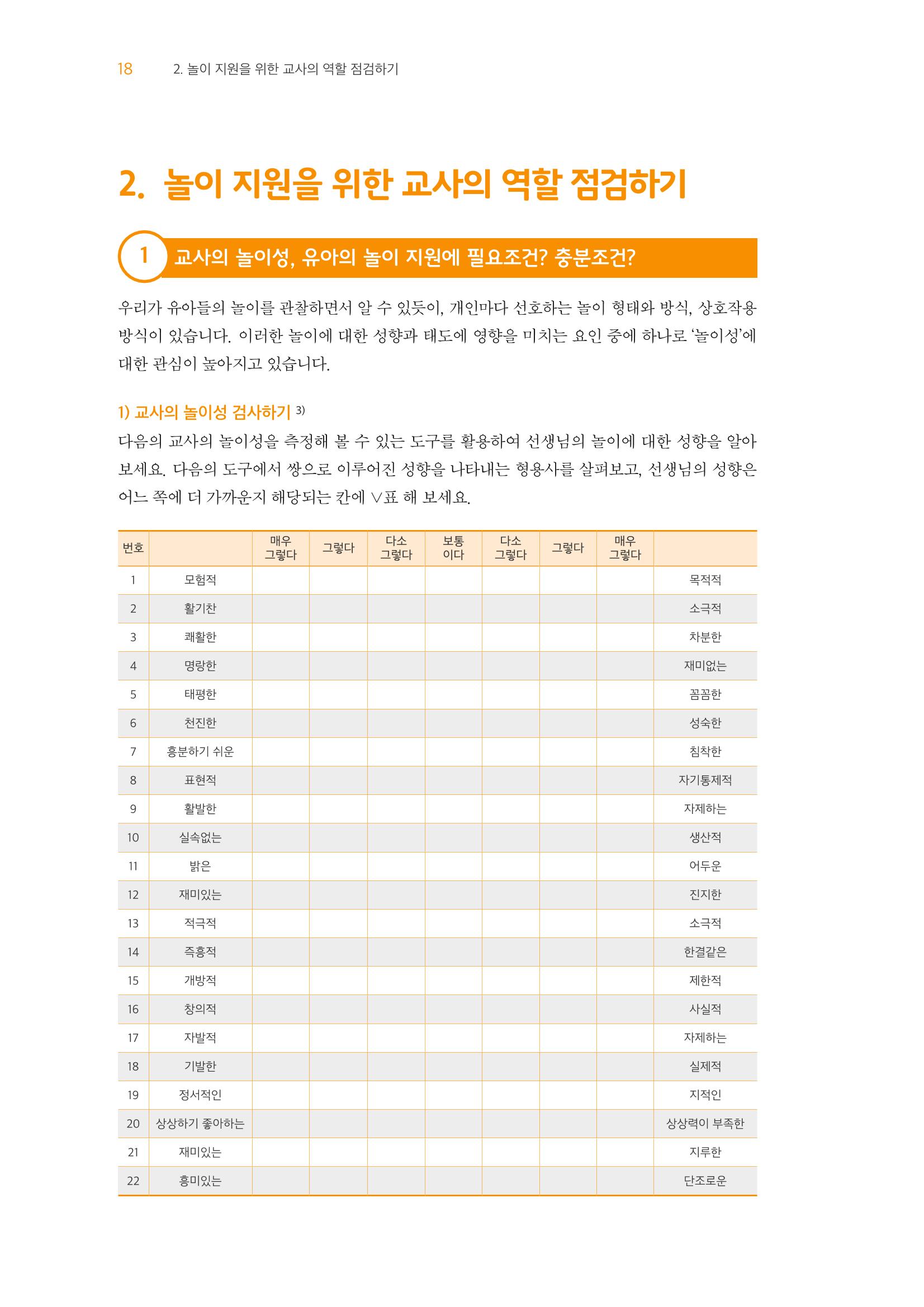 교사를 위한 놀이지원 워크북-교사연수 19페이지