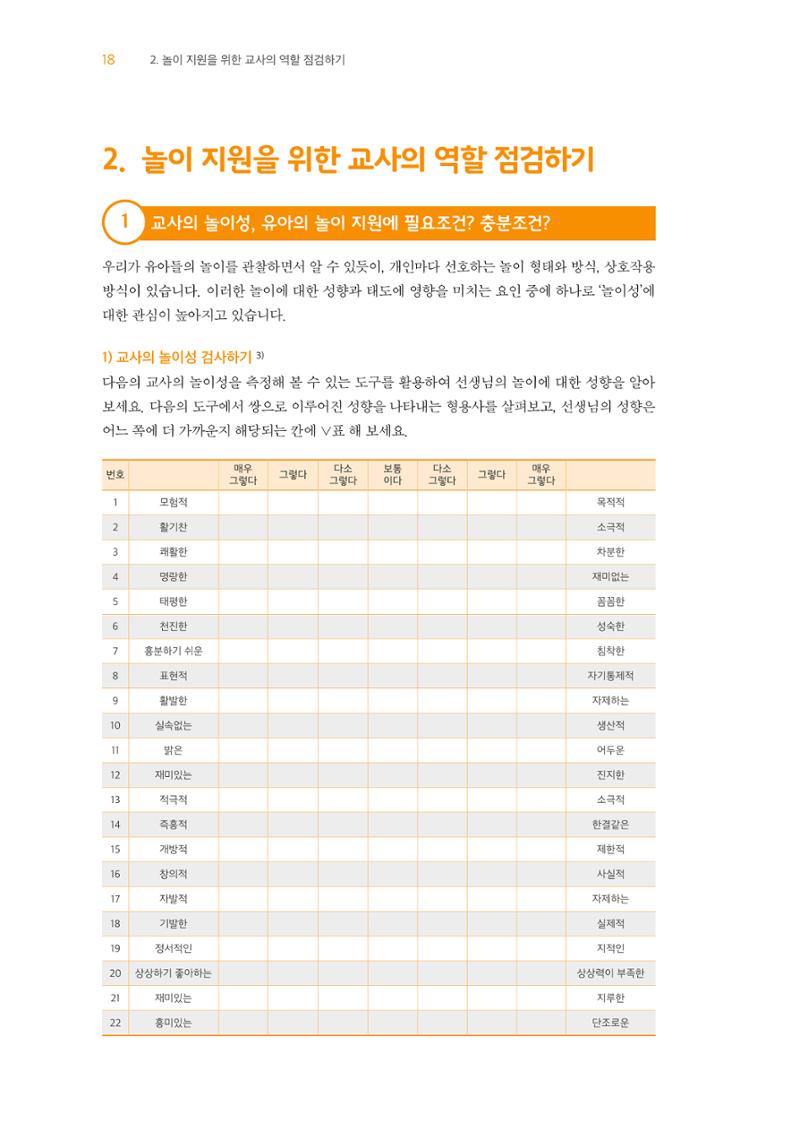교사를 위한 놀이지원 워크북-교사연수 19페이지