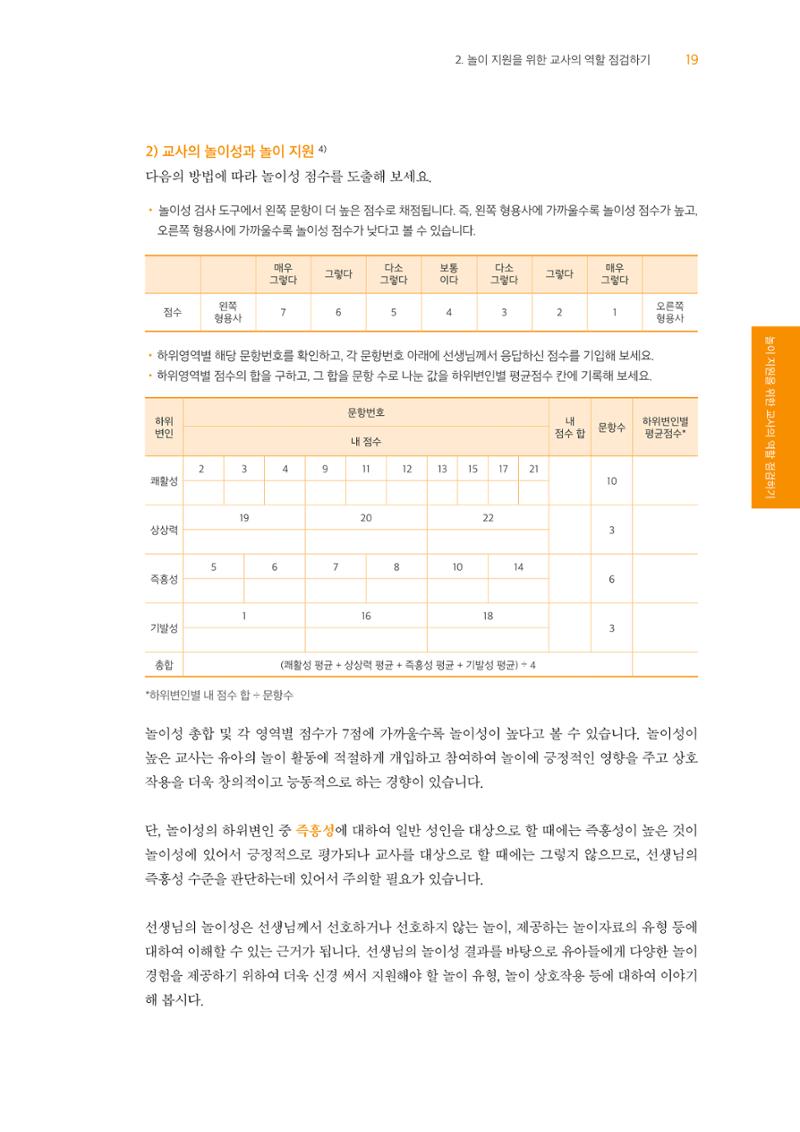 교사를 위한 놀이지원 워크북-교사연수 20페이지
