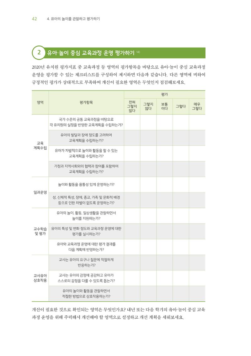교사를 위한 놀이지원 워크북-교사연수 43페이지