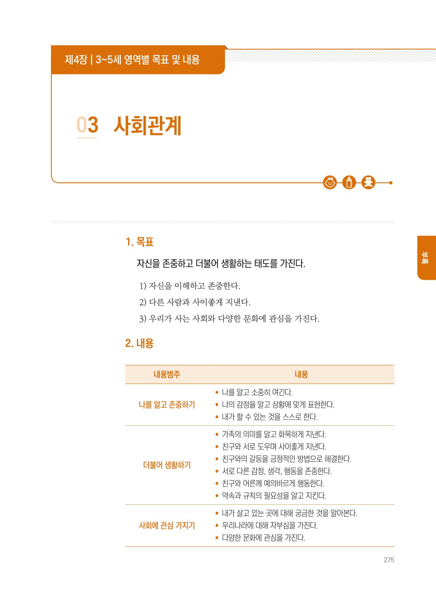 제4차 표준보육과정 해설서 275페이지