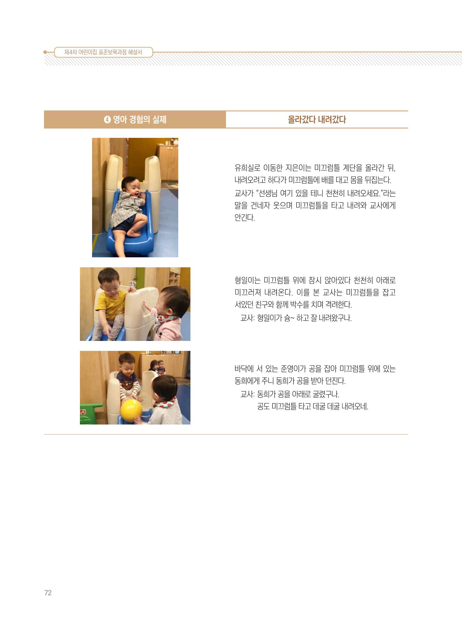 제4차 표준보육과정 해설서 72페이지