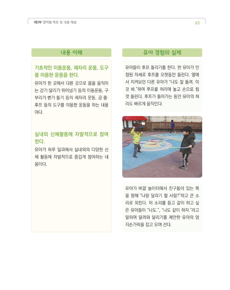 2019개정 누리과정 해설서 66페이지