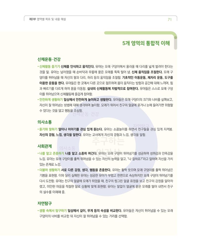 2019개정 누리과정 해설서 72페이지