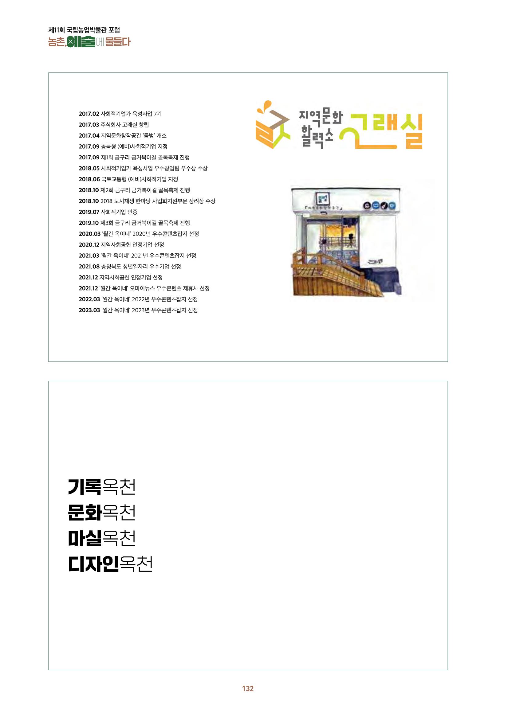 농촌 예술에 물들다_제11회 국립농업박물관포럼 134페이지